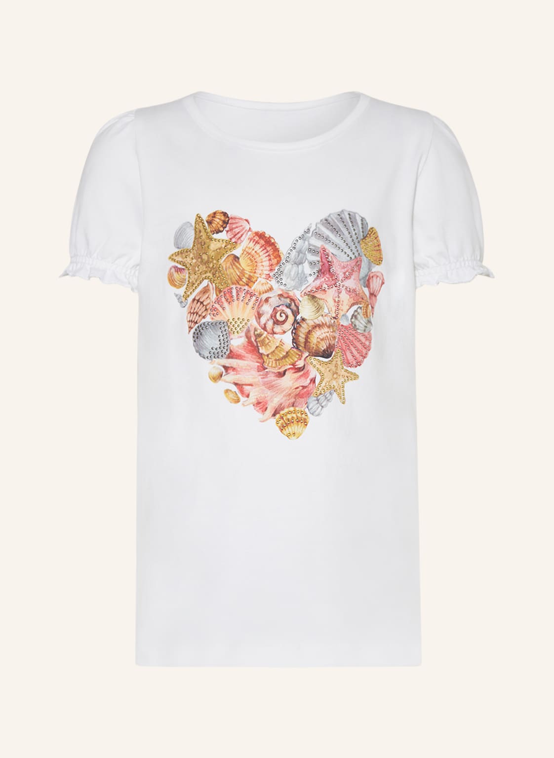 Image of Hust And Claire T-Shirt Ayla Mit Nieten weiss