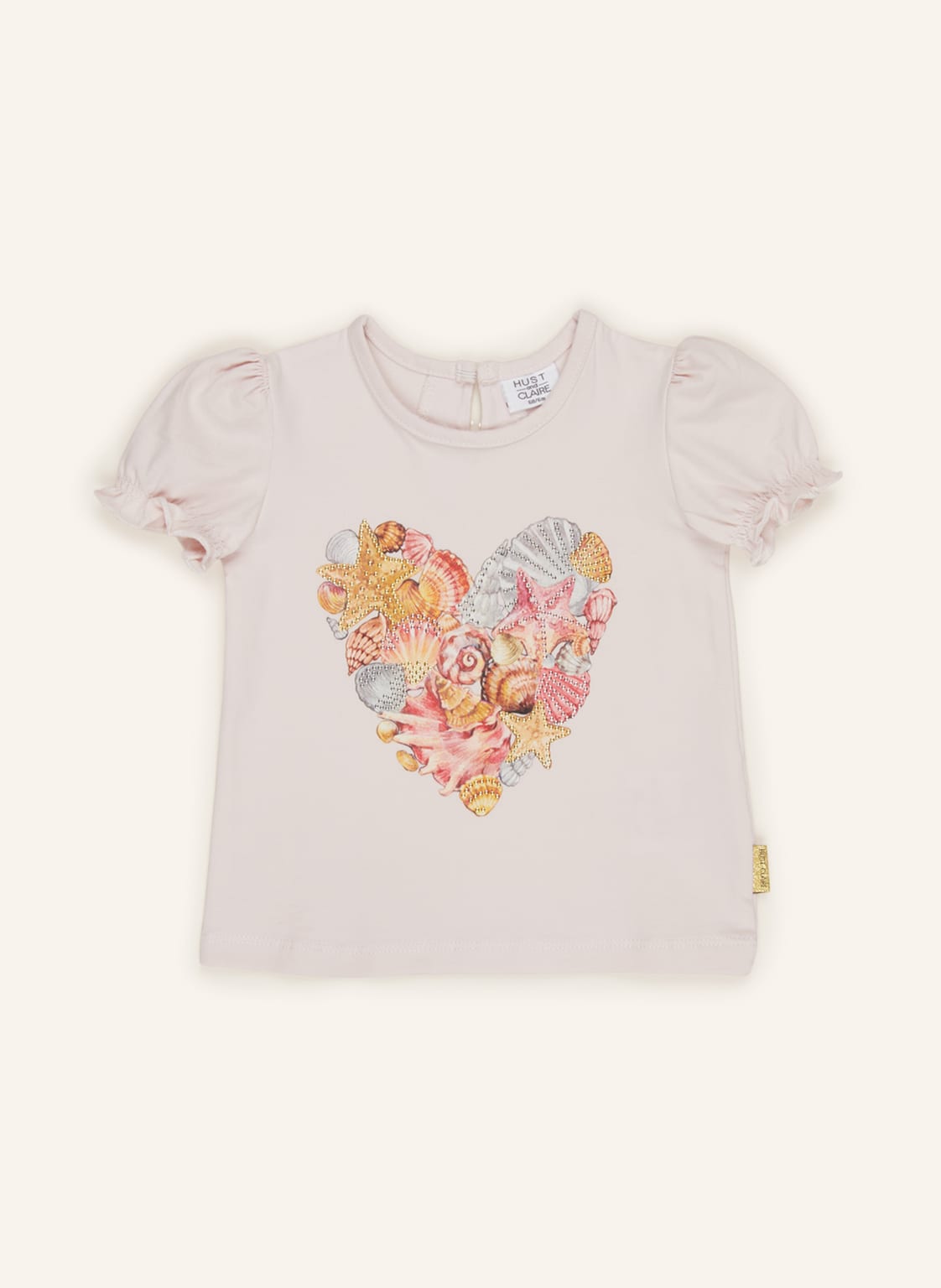 Image of Hust And Claire T-Shirt Ayla Mit Nieten rosa