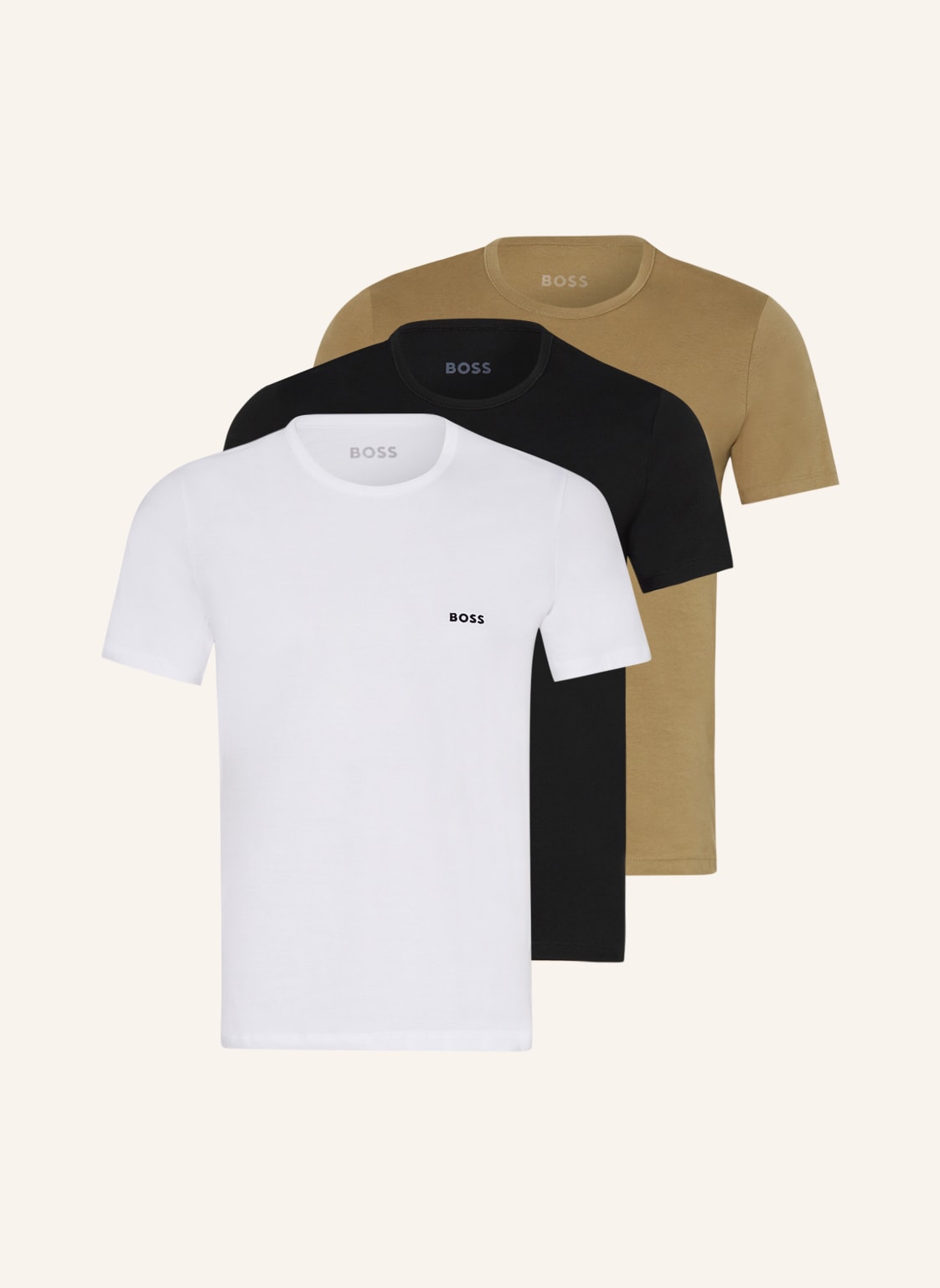 Image of Boss 3er-Pack T-Shirts beige