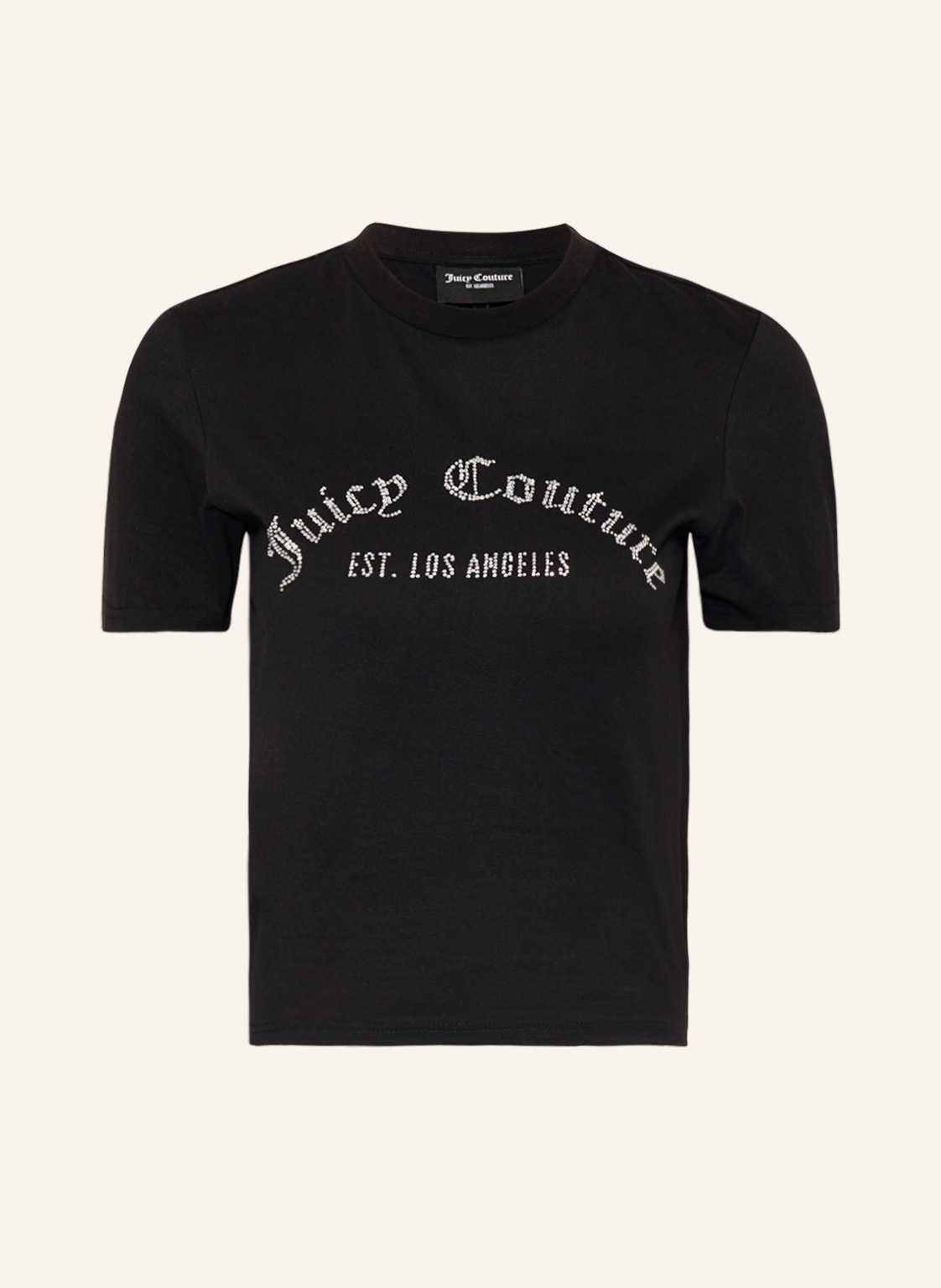 Image of Juicy Couture T-Shirt Noah Mit Schmucksteinen schwarz