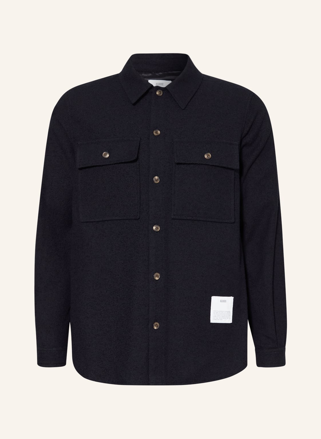 Image of Closed Frottee-Overjacket blau