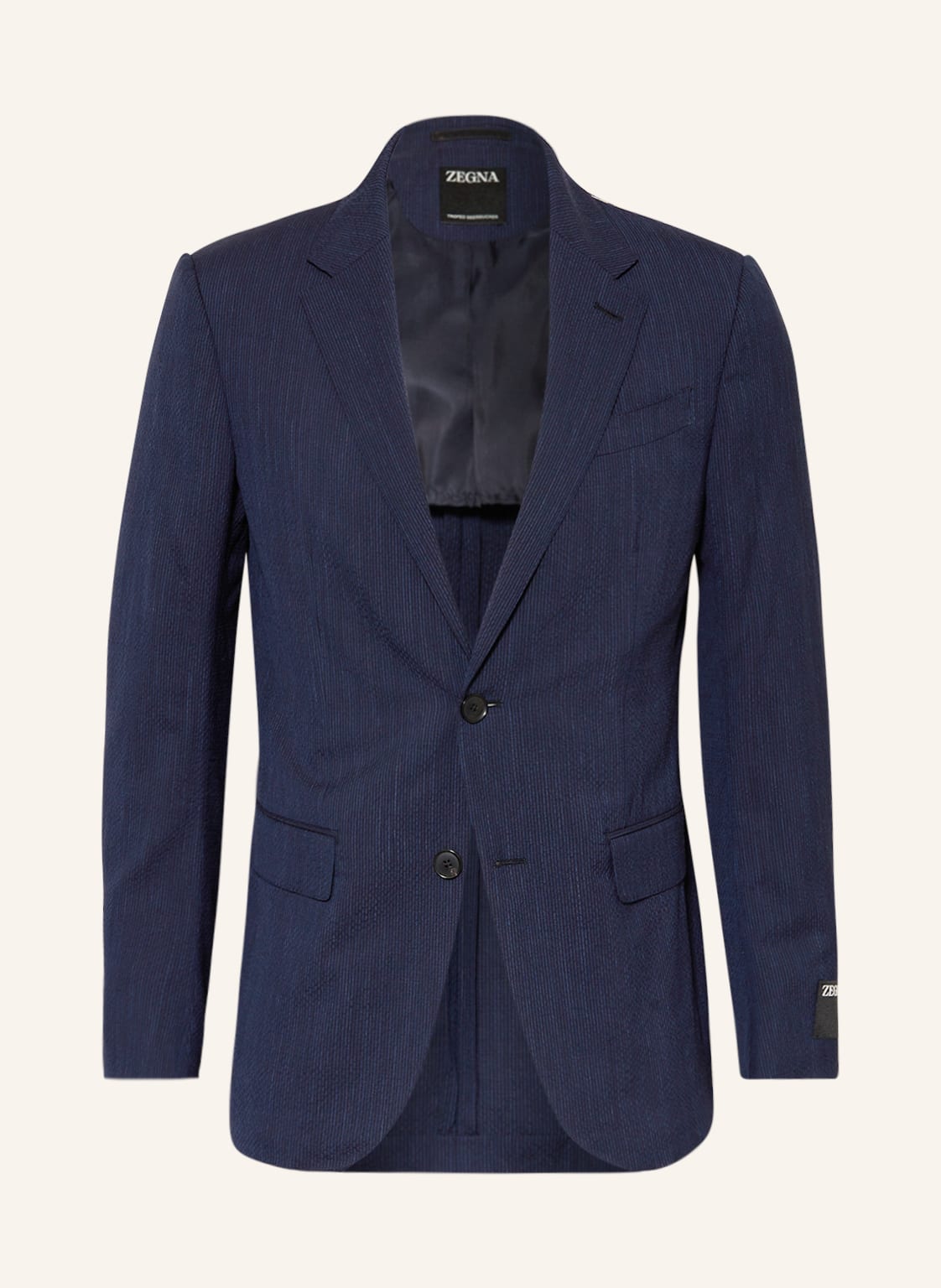 Image of Zegna Anzugsakko Regular Fit Aus Merinowolle blau