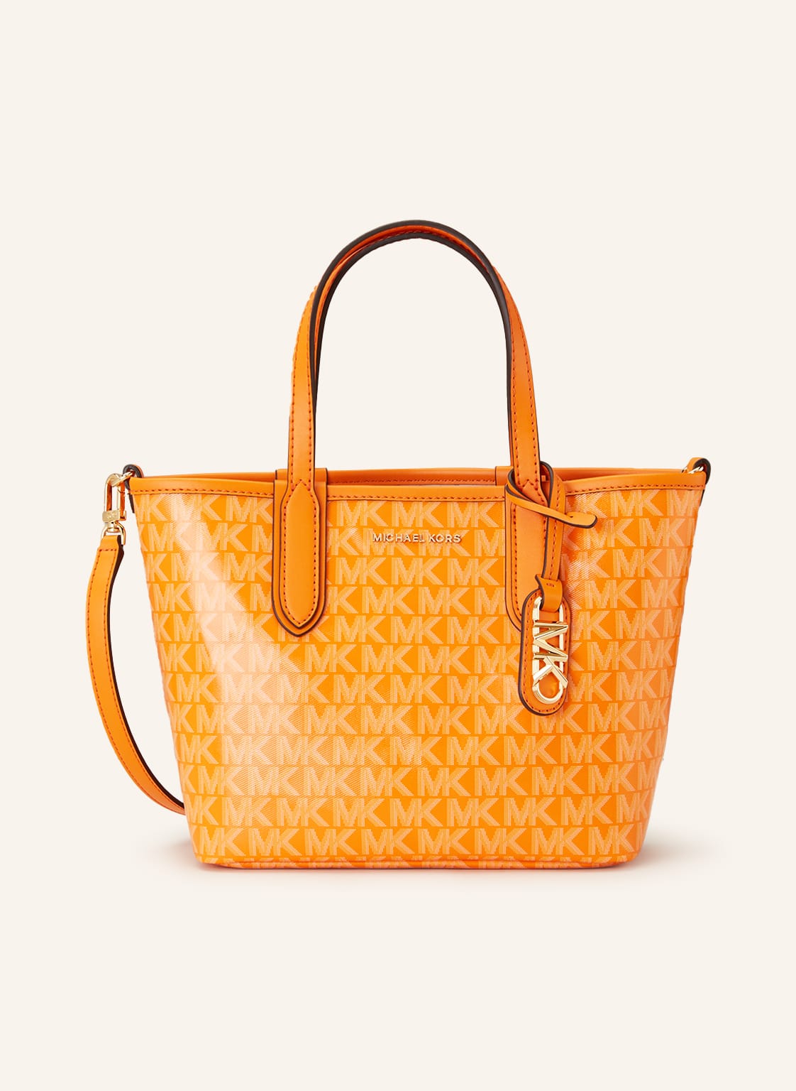 Image of Michael Kors Shopper Eliza Xs Mit Pouch orange