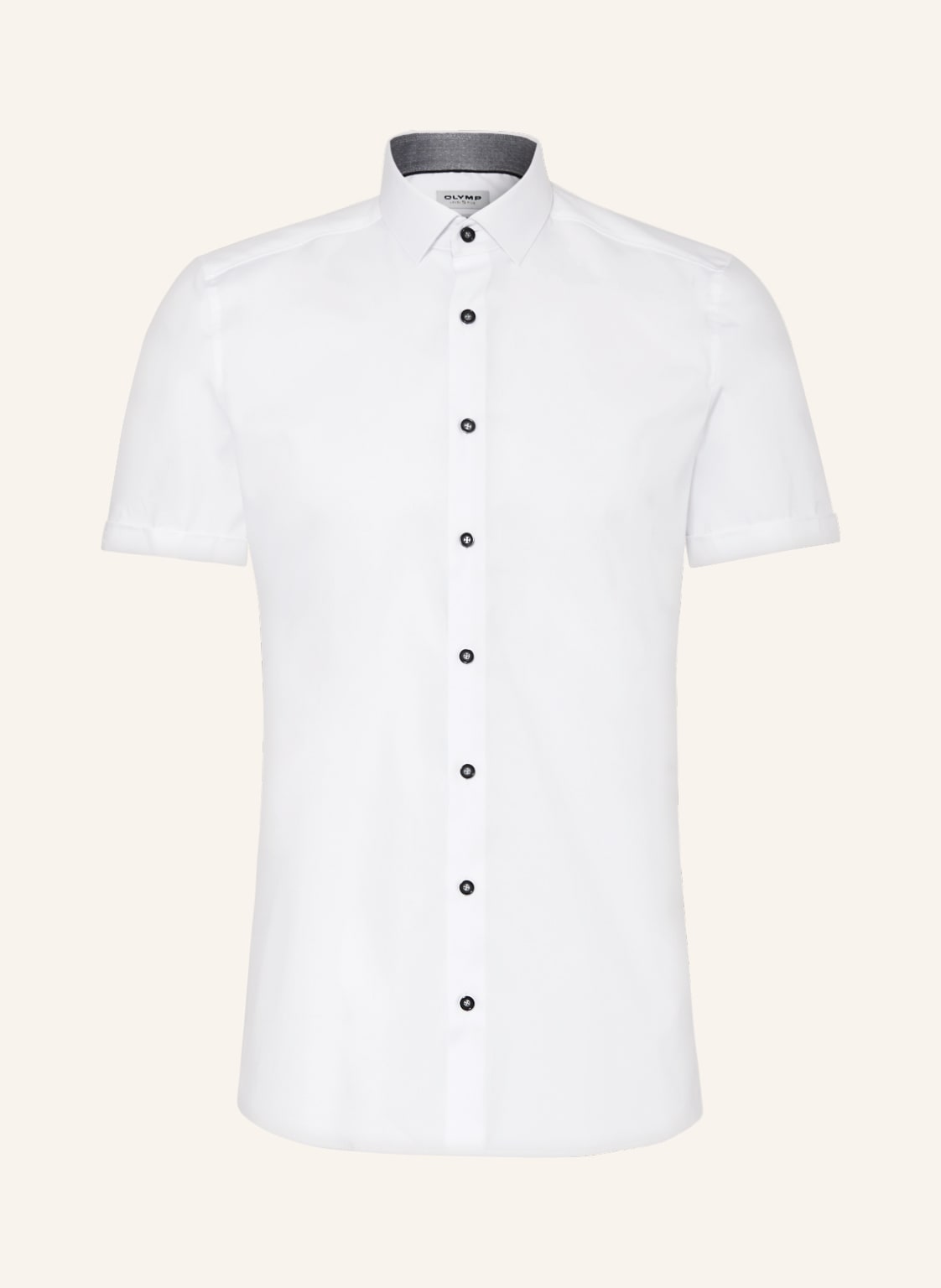 Image of Olymp Kurzarm-Hemd Level Five Body Fit grau