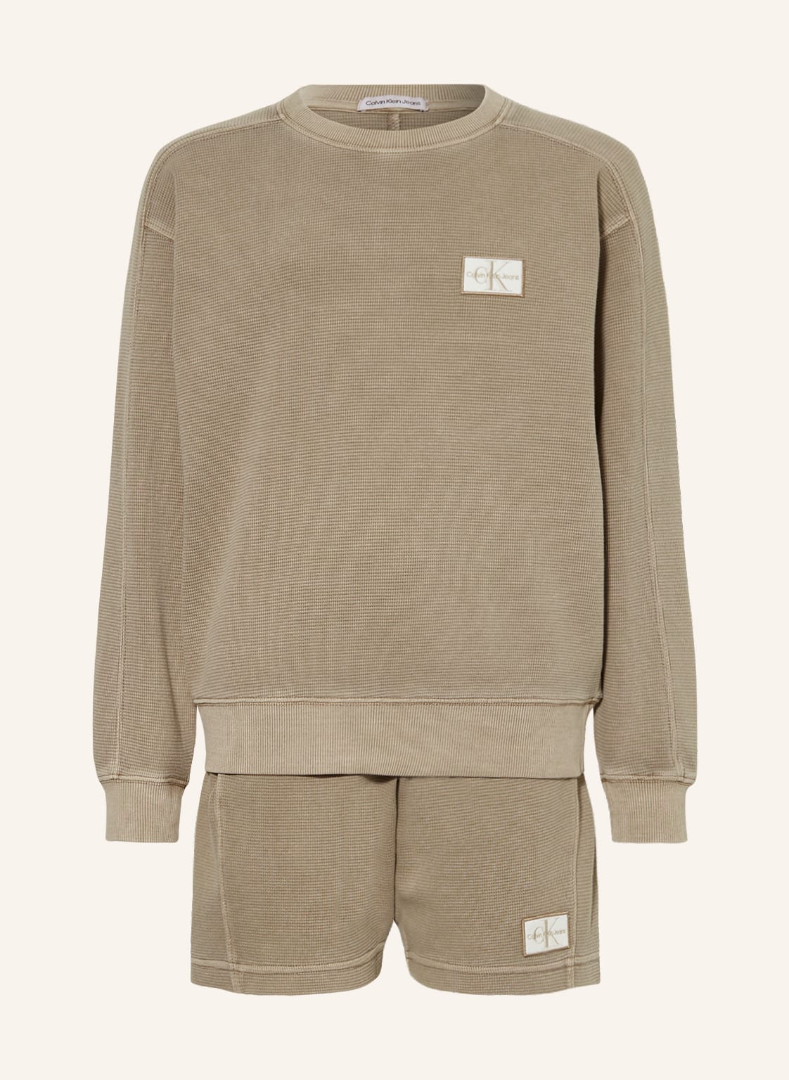 Image of Calvin Klein Set: Sweatshirt Und Sweatshorts grau