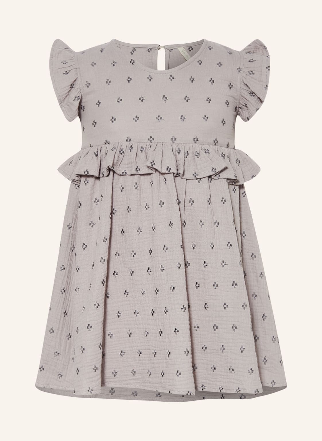 Image of Rylee + Cru Musselinkleid Mit Rüschen grau