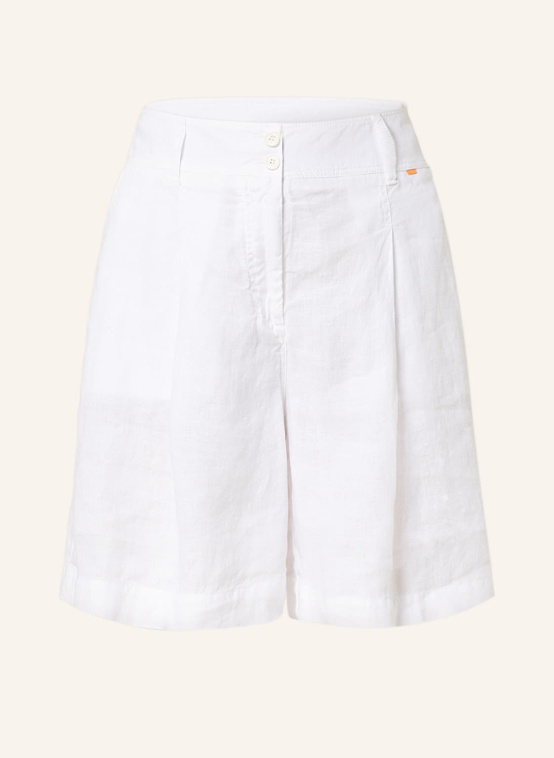 Image of Boss Leinenshorts Taweta weiss