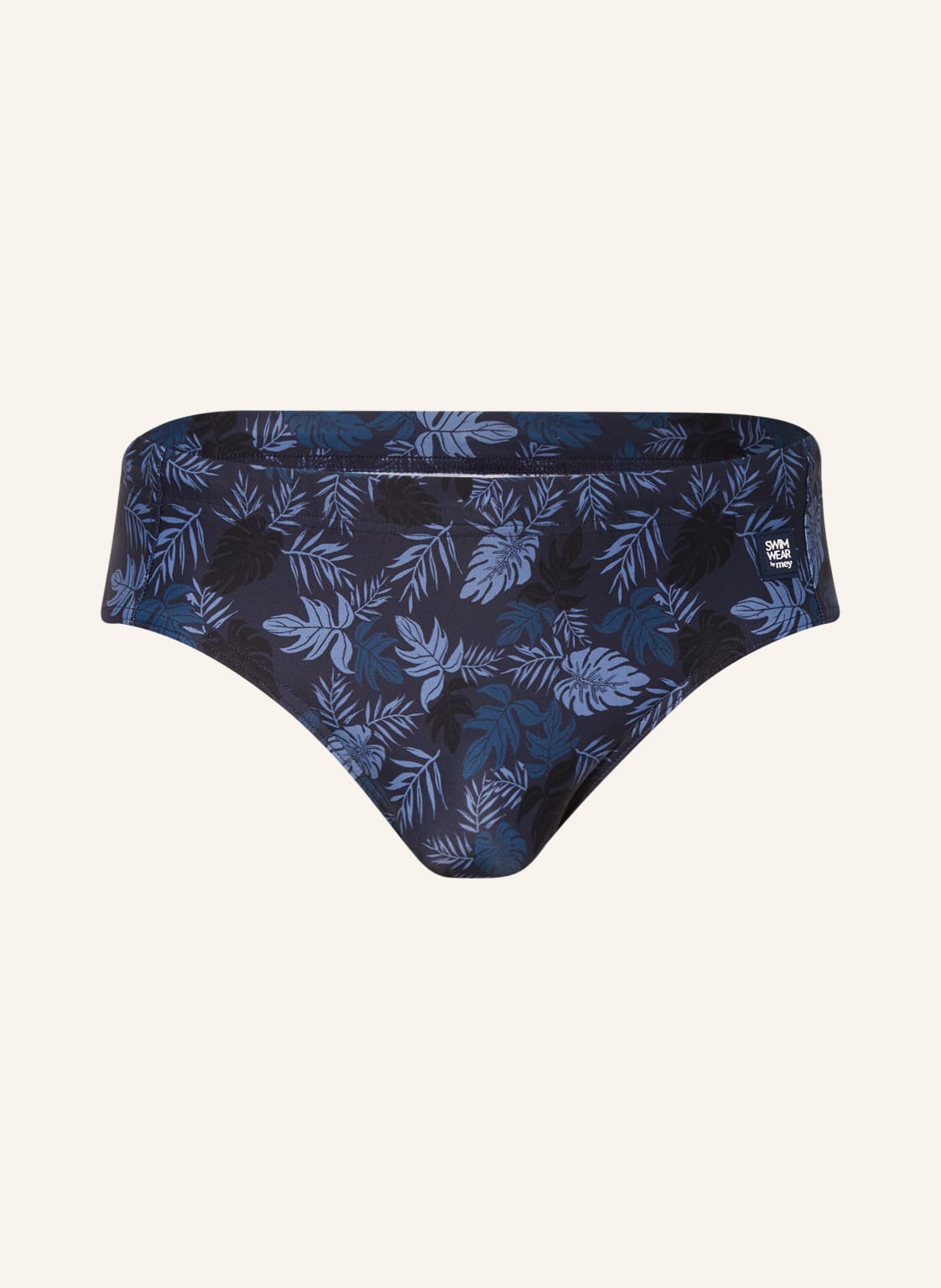 Image of Mey Badeslip Serie Tonal Tropical blau