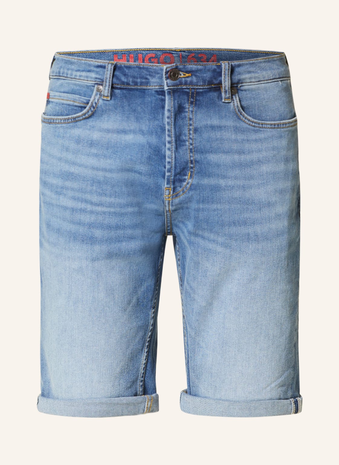 Image of Hugo Jeansshorts 634 Tapered Fit blau