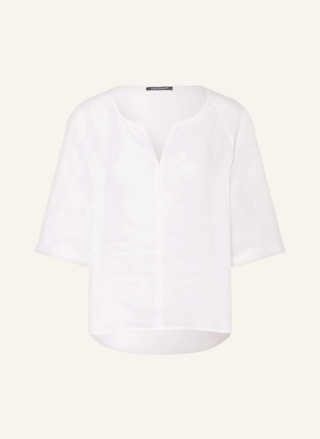 Image of Luisa Cerano Blusenshirt Im Materialmix Mit 3/4-Arm weiss