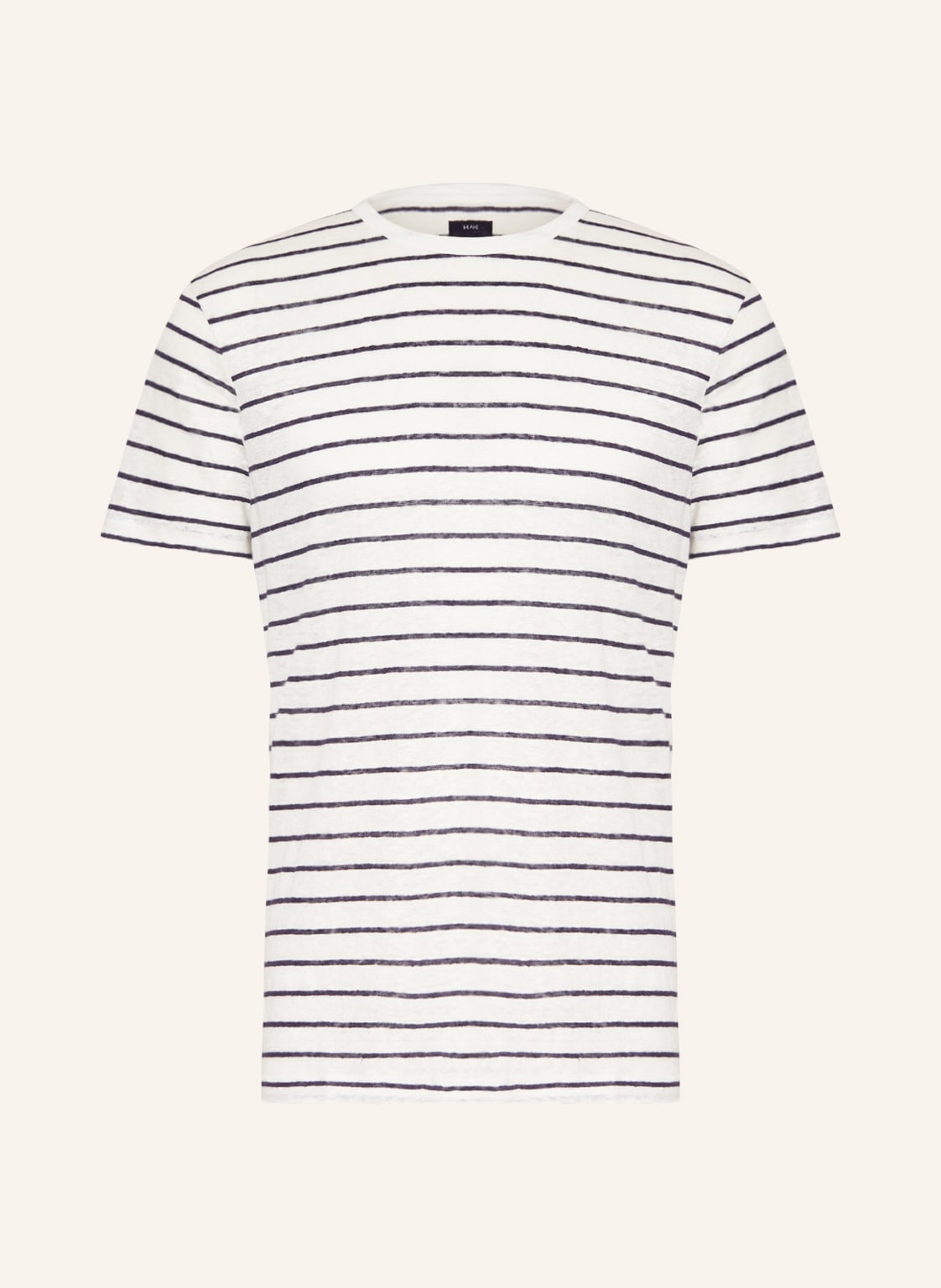 Image of Hackett London T-Shirt Aus Leinen weiss