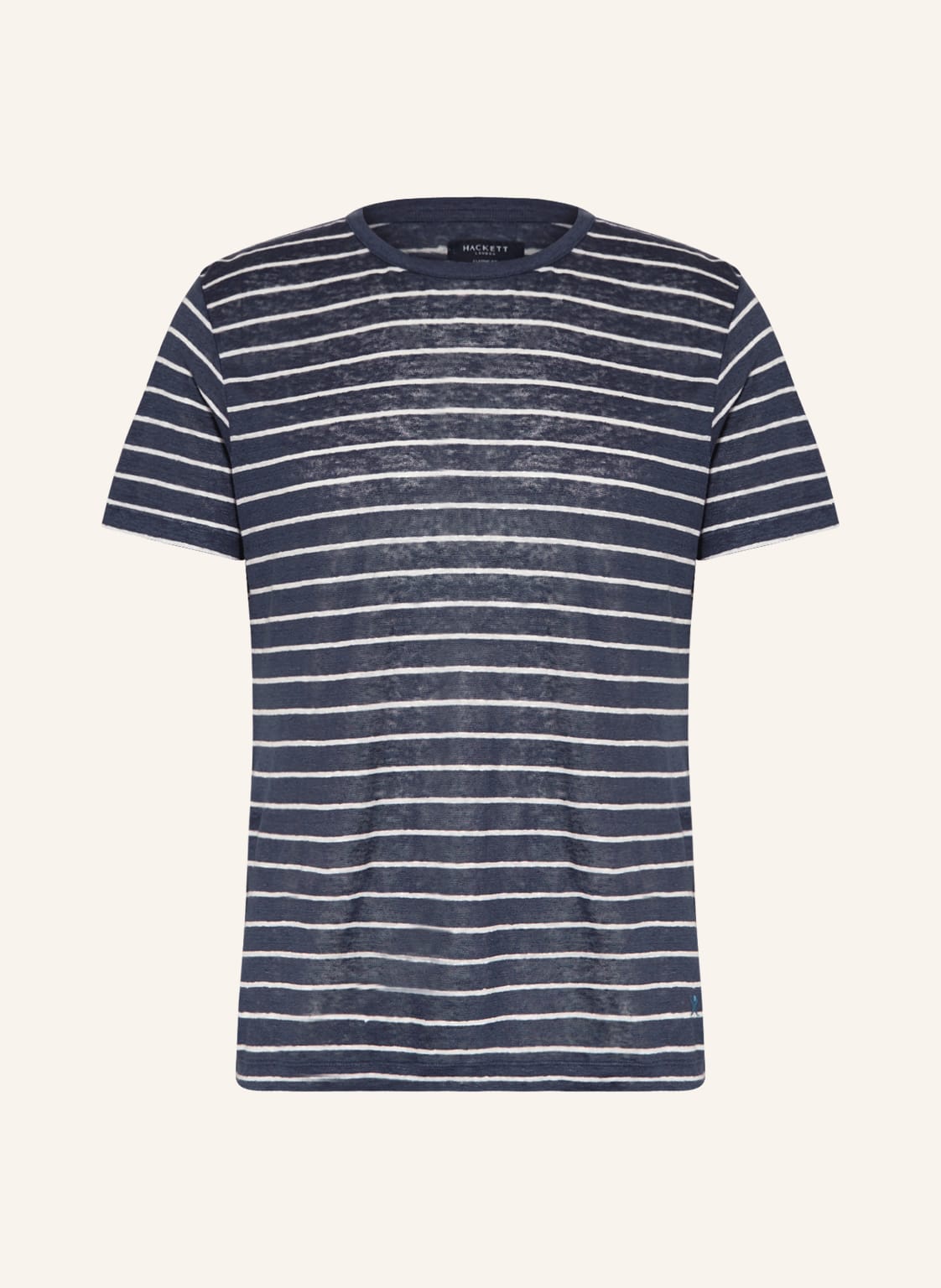 Image of Hackett London T-Shirt Aus Leinen blau