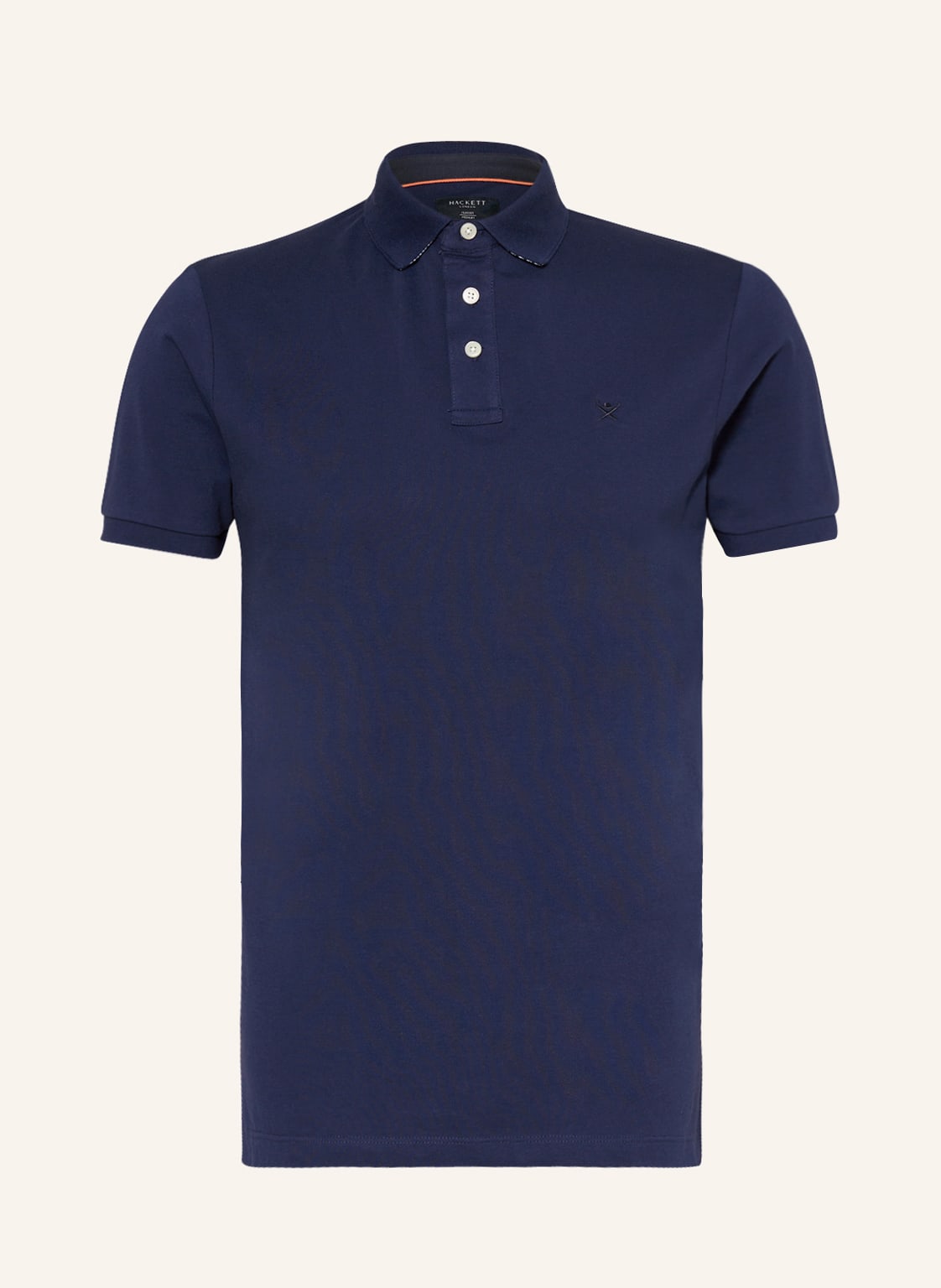 Image of Hackett London Piqué-Poloshirt Slim Fit blau