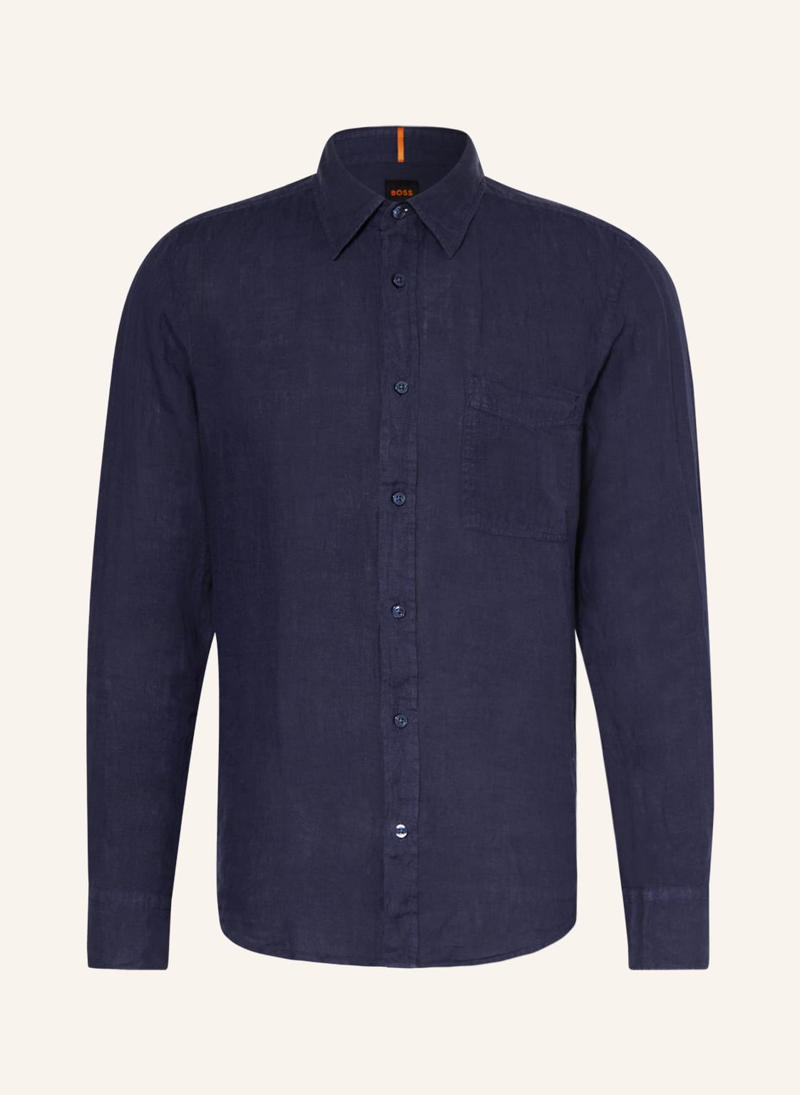 Image of Boss Leinenhemd Relegant Regular Fit blau