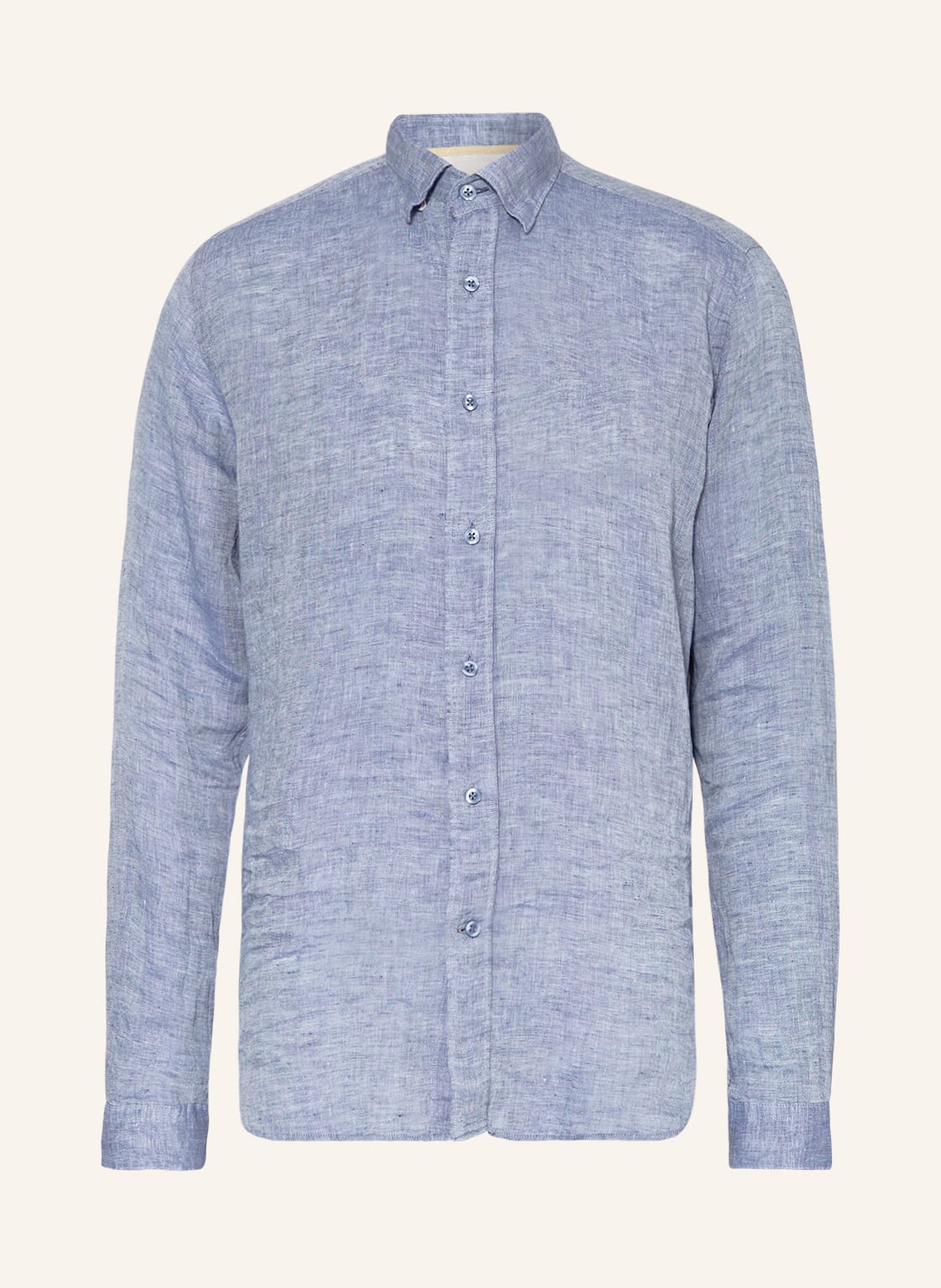 Image of Fil Noir Leinenhemd Roma Shaped Fit blau