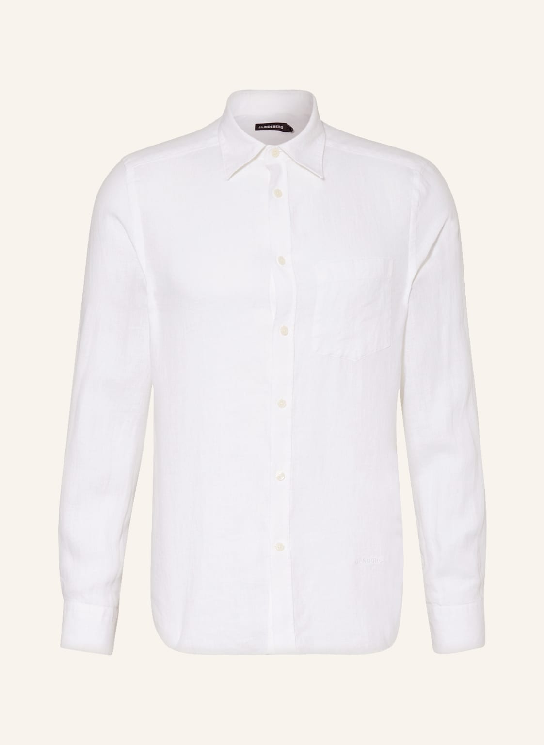 Image of J.Lindeberg Leinenhemd Slim Fit weiss
