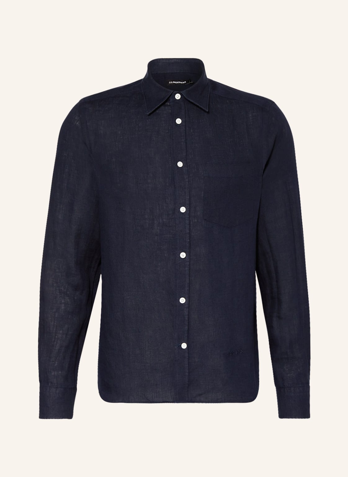 Image of J.Lindeberg Leinenhemd Slim Fit blau