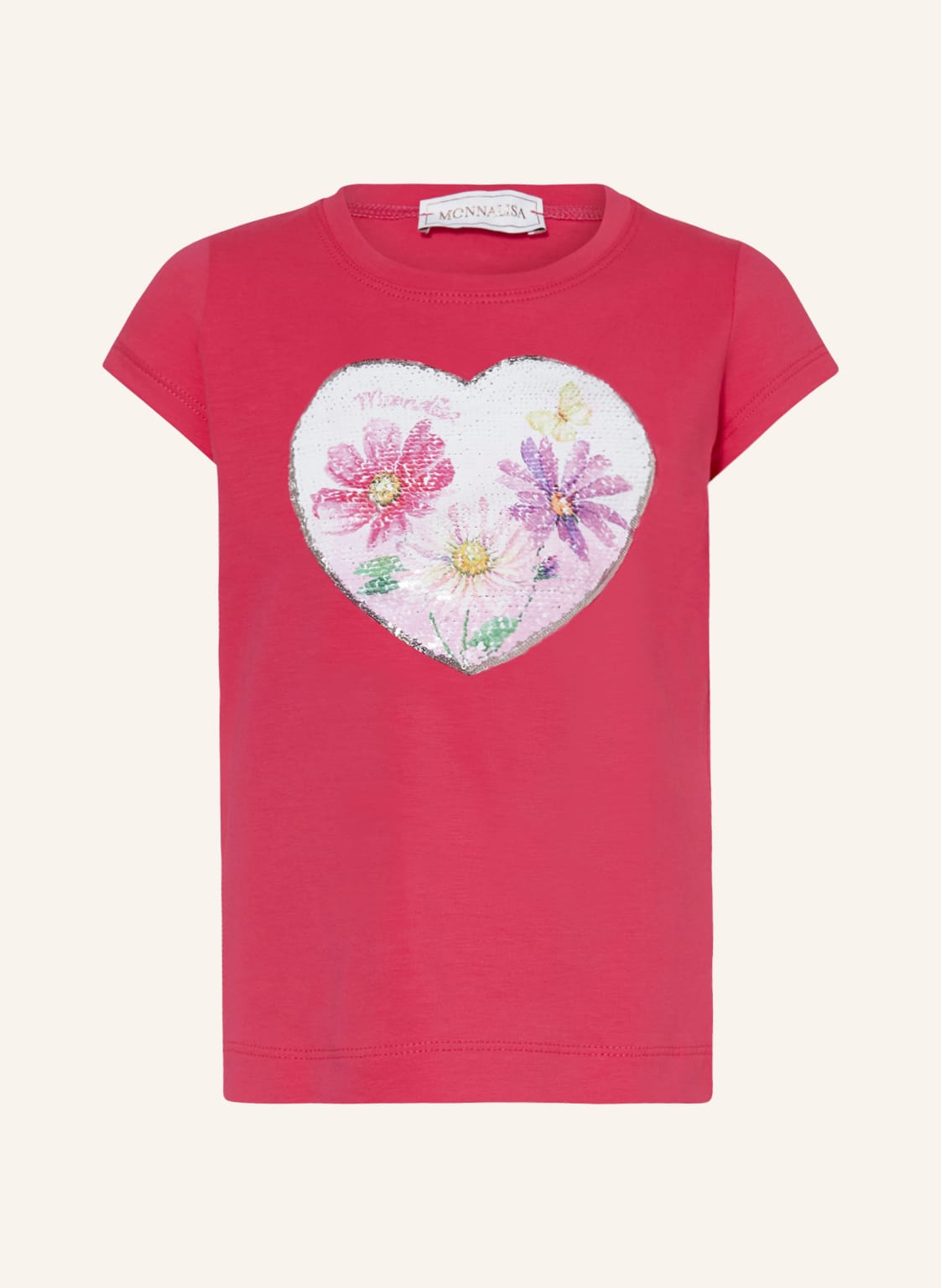 Image of Monnalisa T-Shirt Mit Pailletten pink