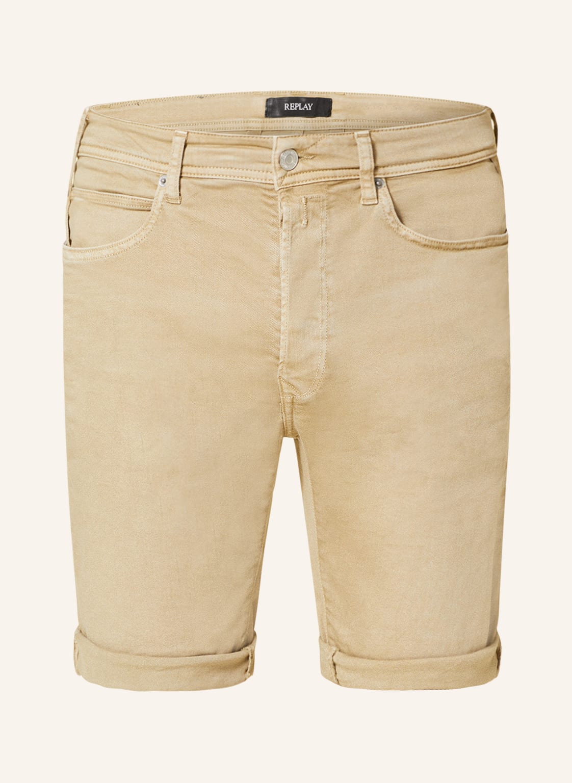 Image of Replay Jeansshorts Tapered Fit beige