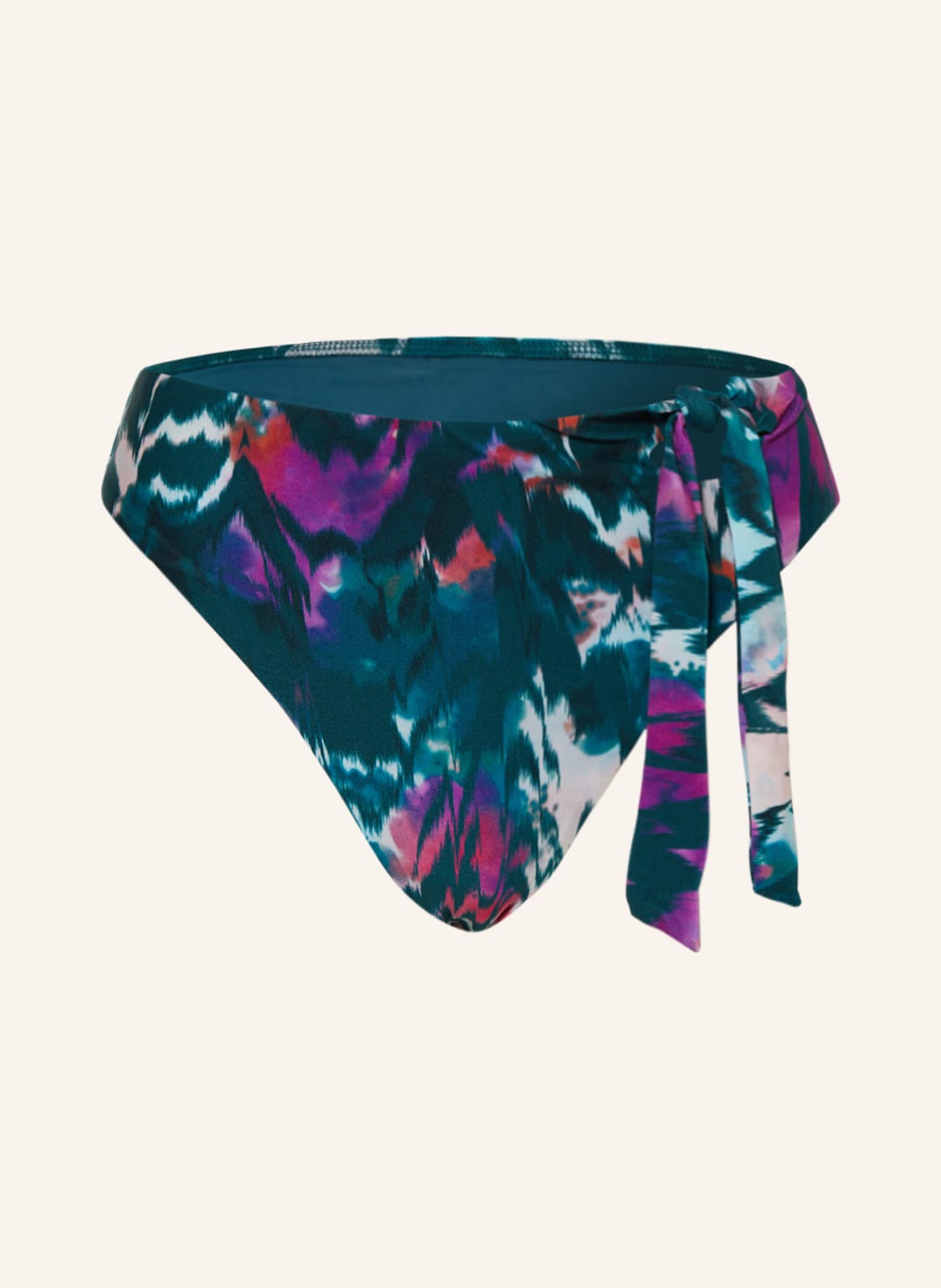 Image of Cyell High-Waist-Bikini-Hose Ikat Teal gruen