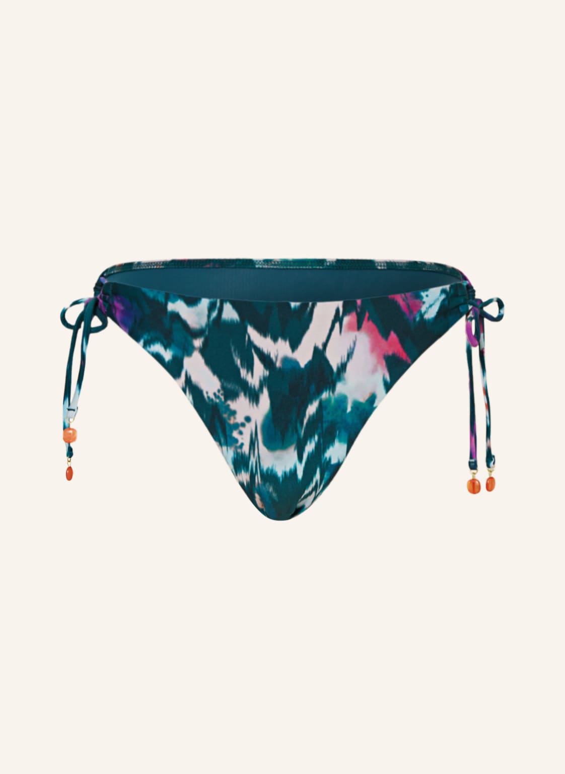 Image of Cyell Triangel-Bikini-Hose Ikat Teal gruen