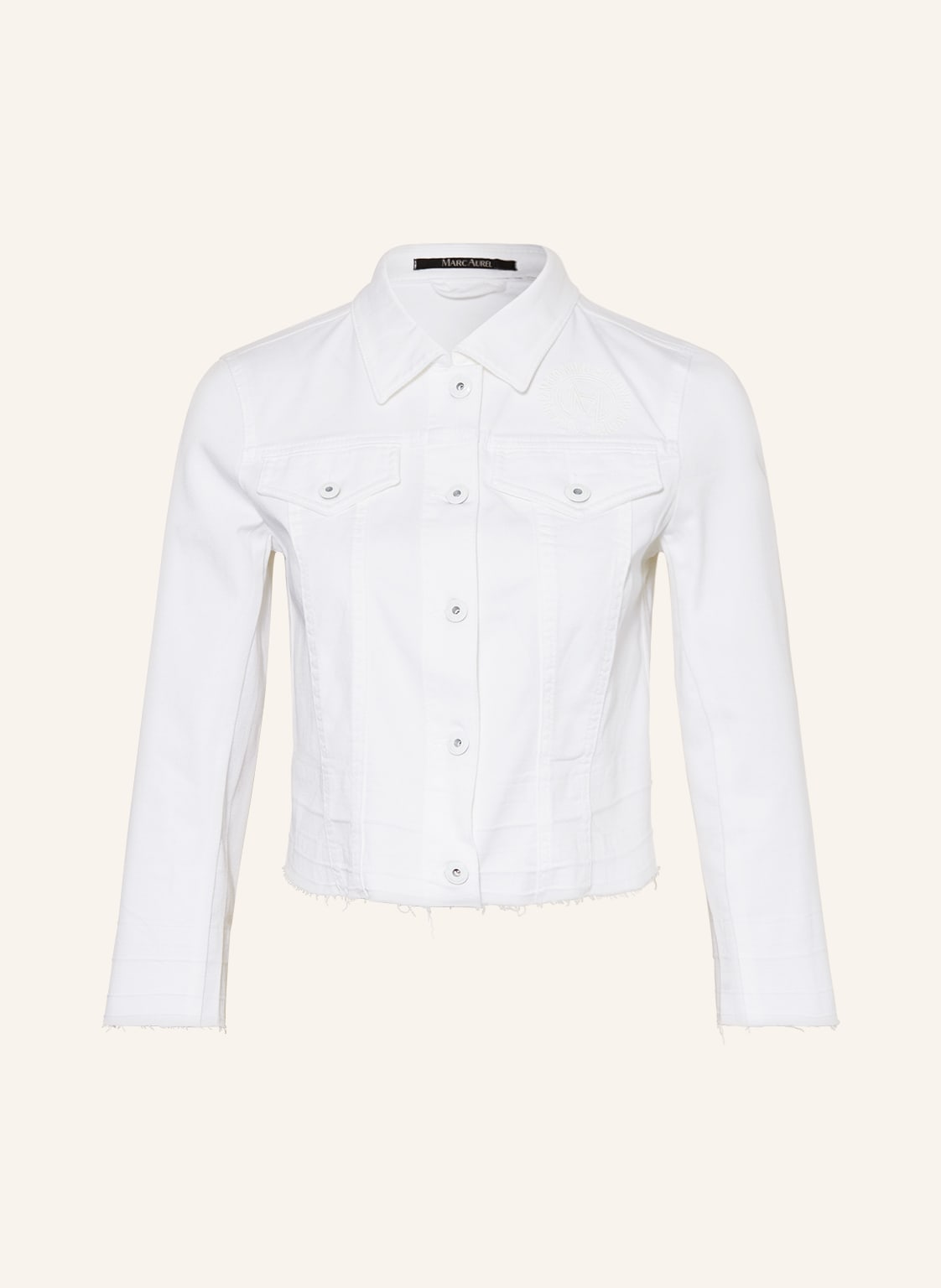 Image of Marc Aurel Cropped-Jeansjacke weiss