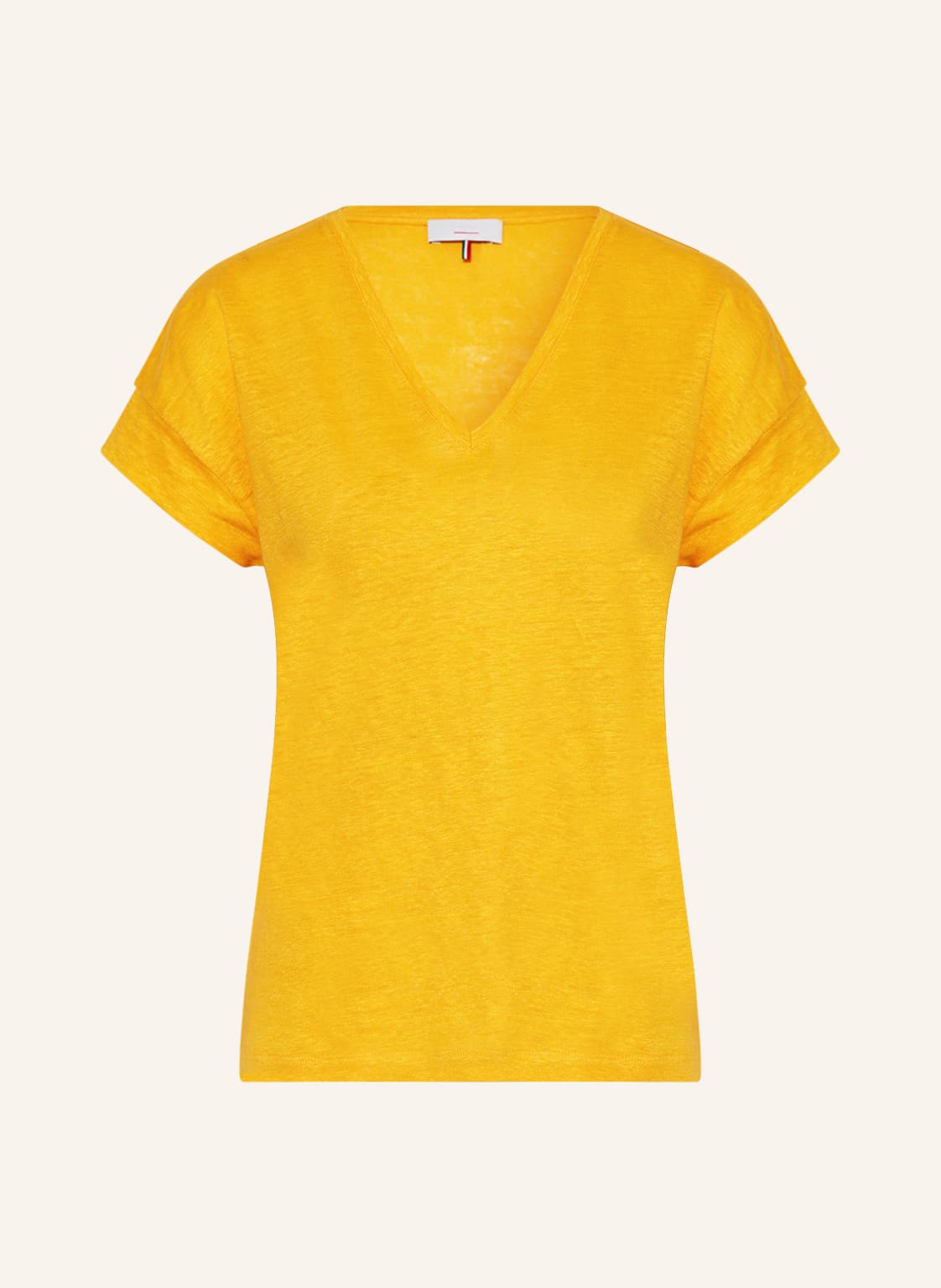 Image of Cinque T-Shirt Citicki Aus Leinen gelb