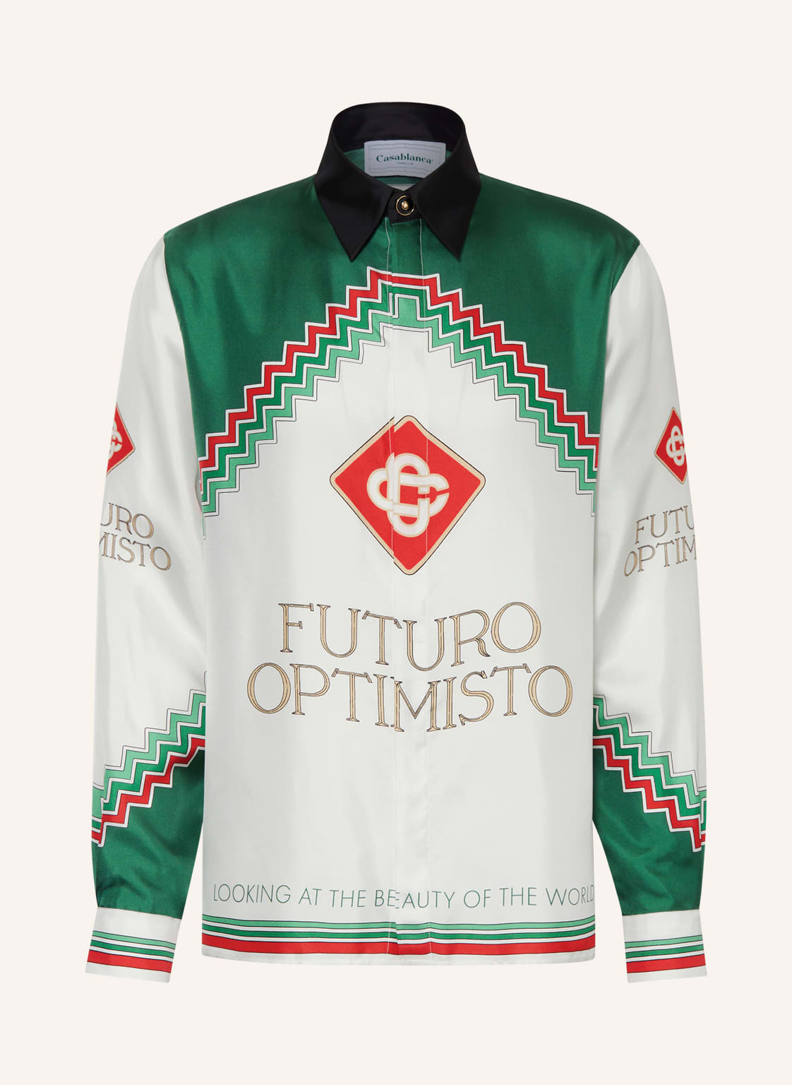 Image of Casablanca Seidenhemd Comfort Fit weiss