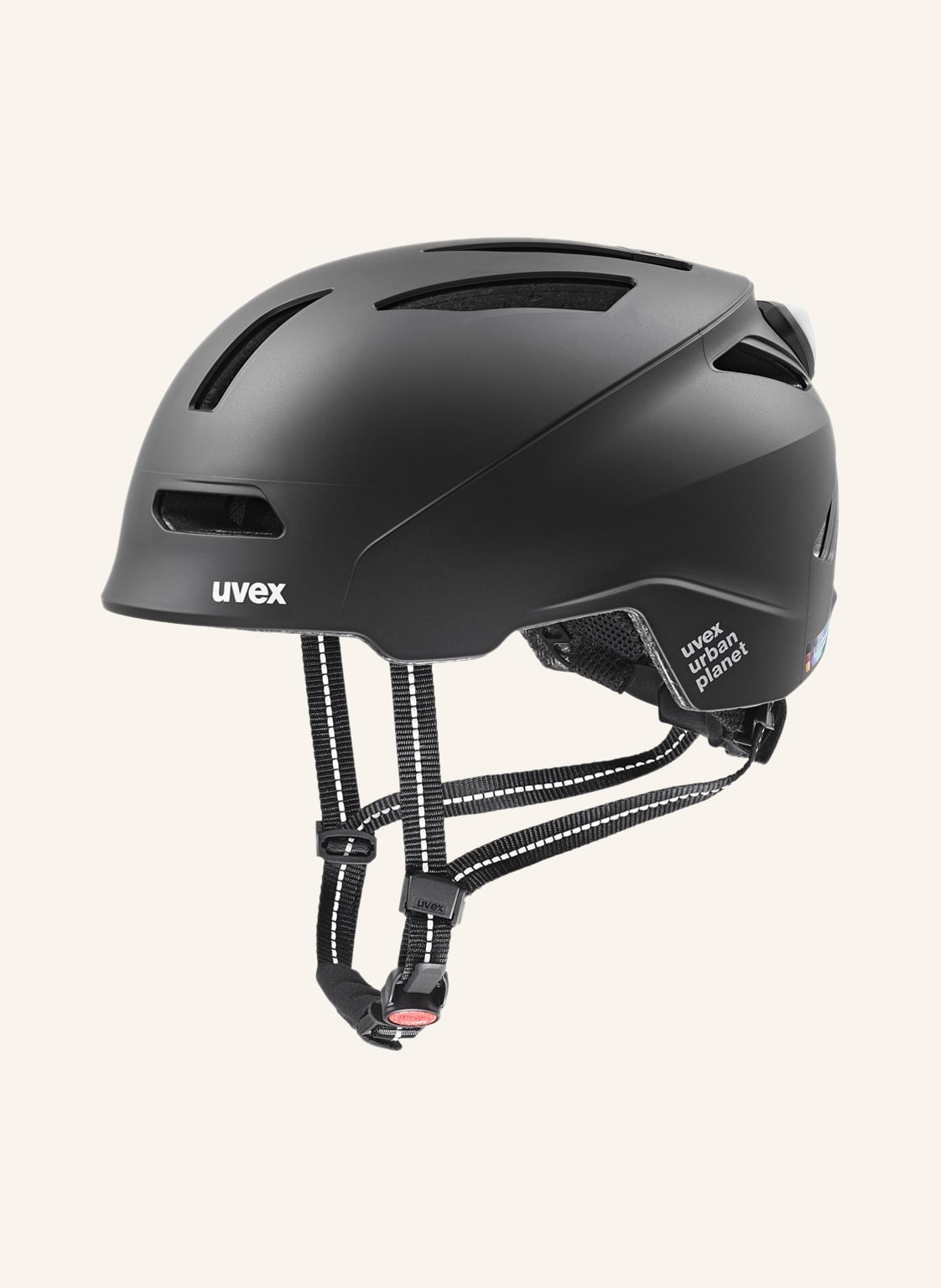 Image of Uvex Fahrradhelm Urban Planet Led schwarz