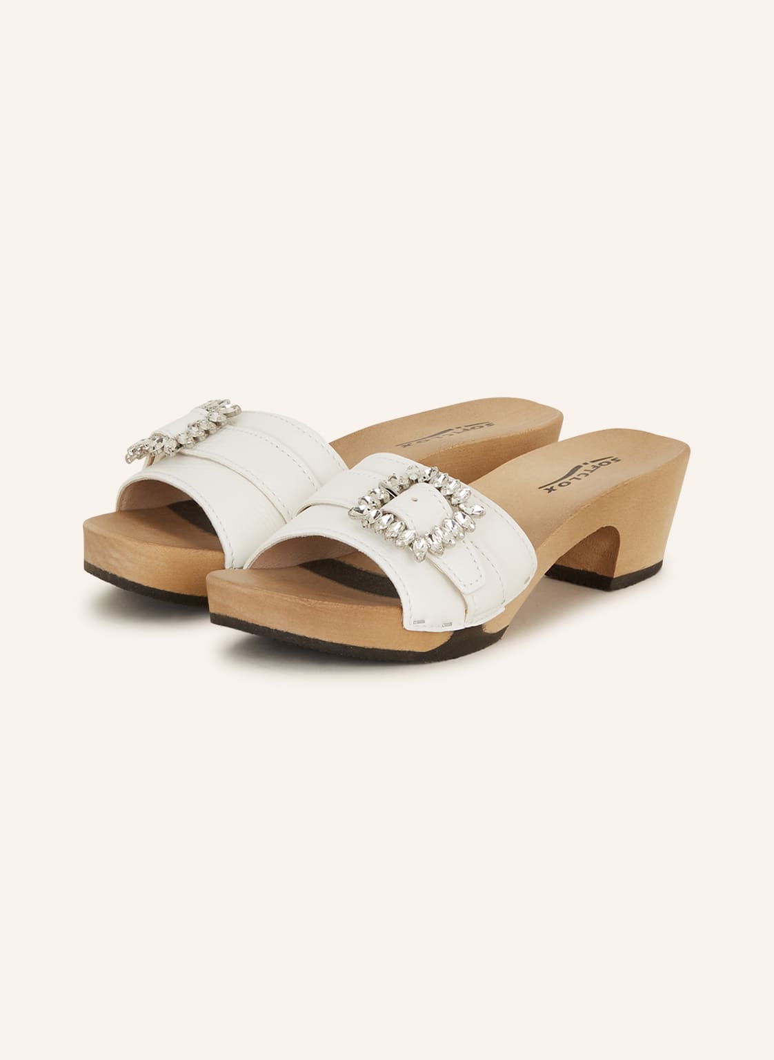 Image of Softclox Clogs Kosima Mit Schmucksteinen weiss