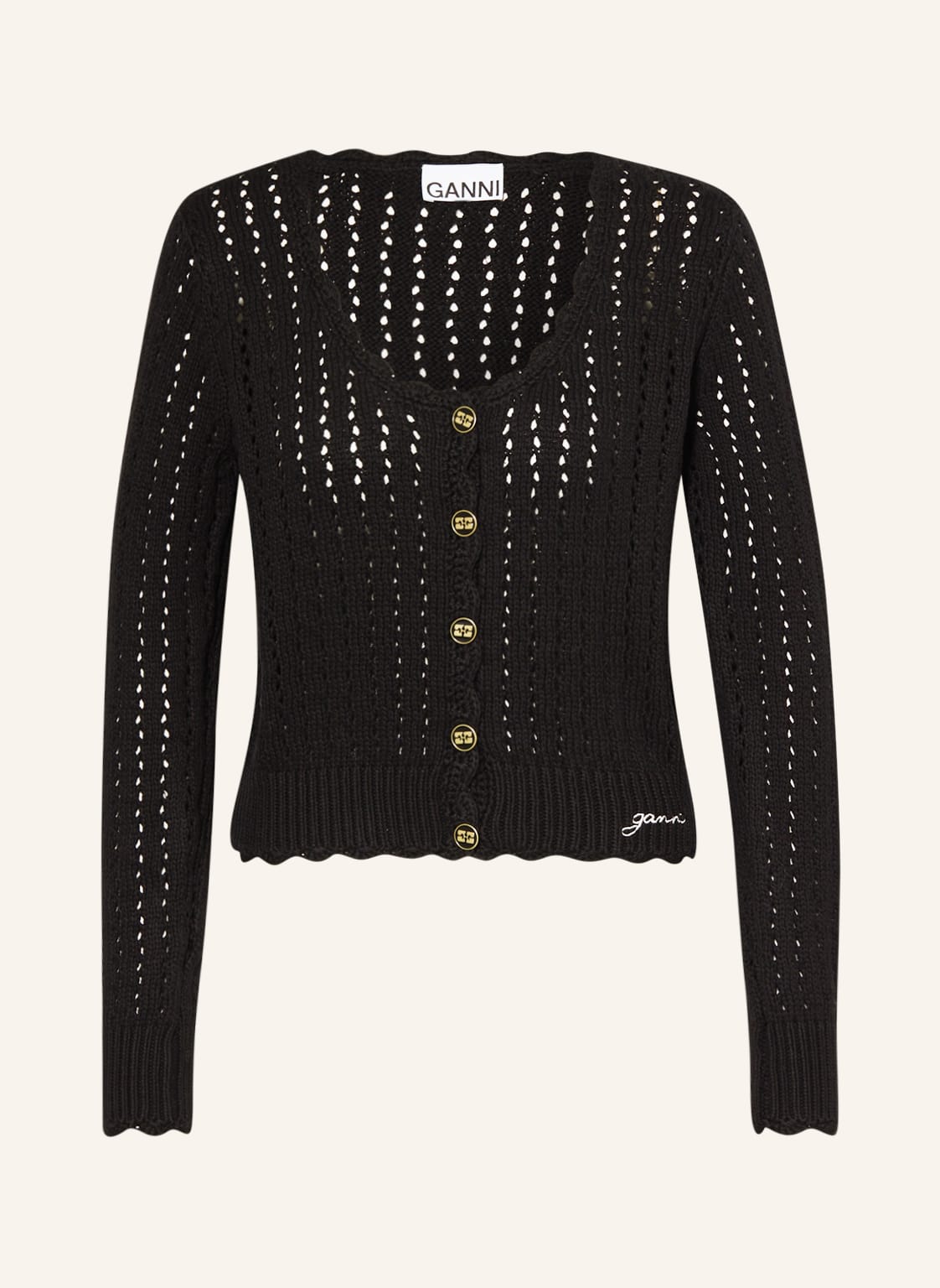 Image of Ganni Strickjacke schwarz