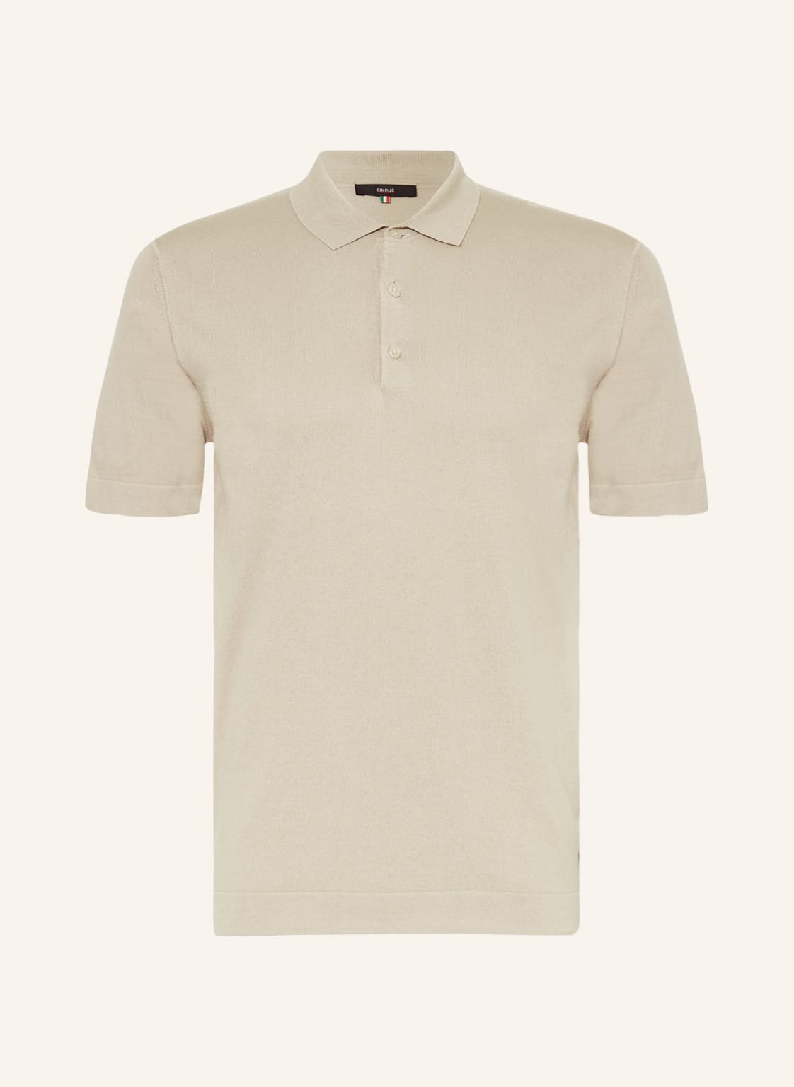 Image of Cinque Strick-Poloshirt Cicaden beige