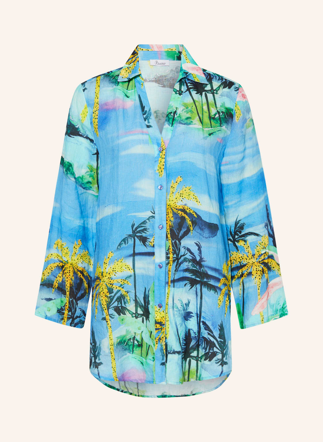 Image of Princess Goes Hollywood Hemdbluse Aus Leinen blau