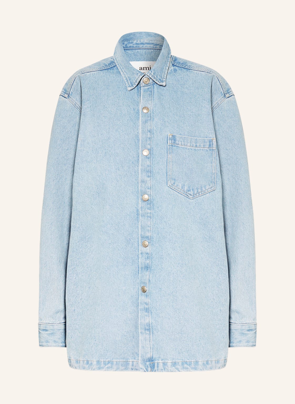 Image of Ami Paris Oversized-Jeansjacke blau