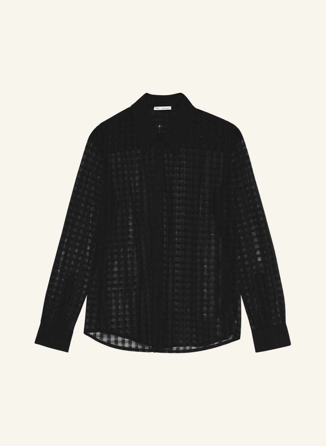 Image of Ami Paris Hemdbluse Aus Spitze schwarz