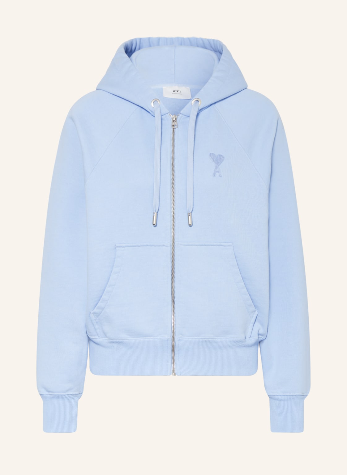 Image of Ami Paris Oversized-Sweatjacke blau