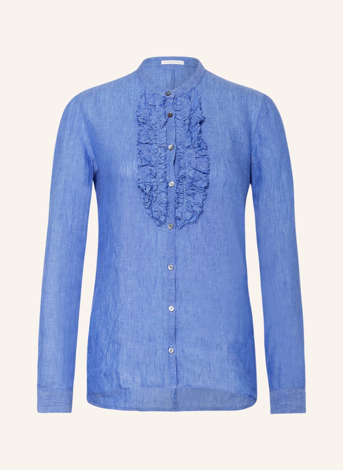 Image of Robert Friedman Leinenbluse Farah Mit Rüschen blau