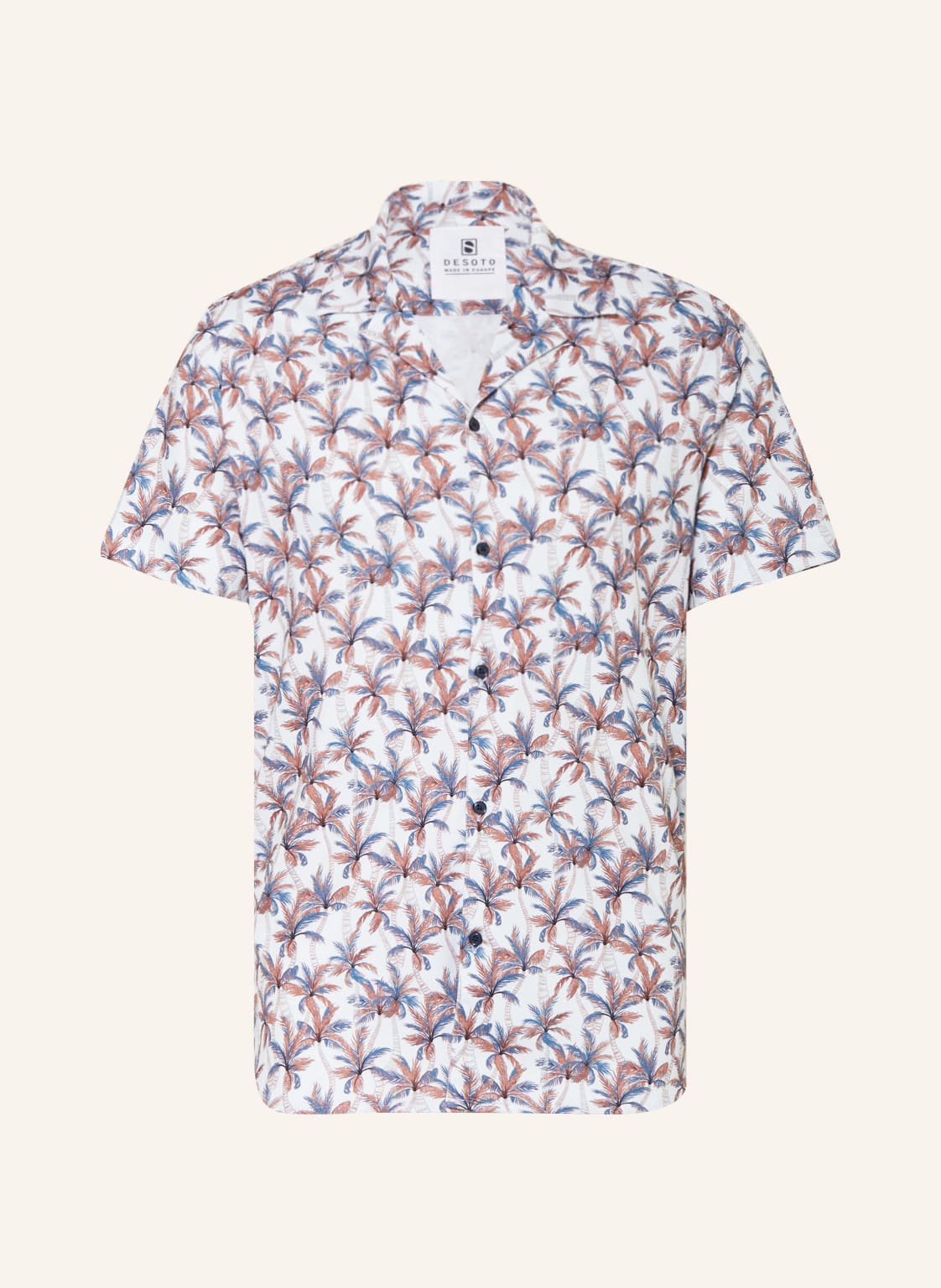 Image of Desoto Resorthemd Lido Relaxed Fit Aus Jersey beige