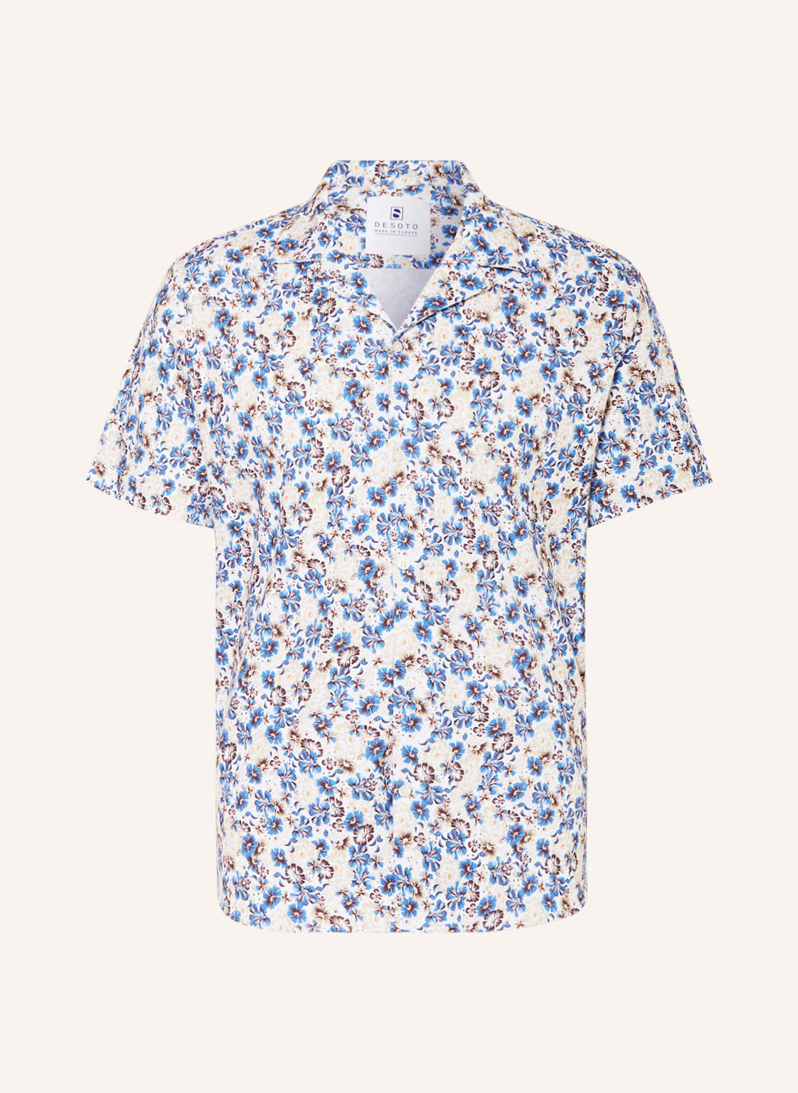 Image of Desoto Resorthemd Lido Relaxed Fit Aus Jersey blau