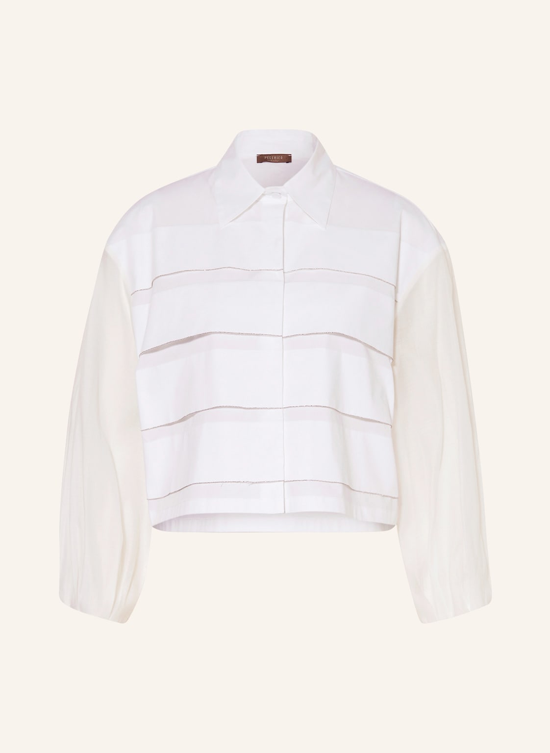 Image of Peserico Hemdbluse Mit Schmuckperlen weiss