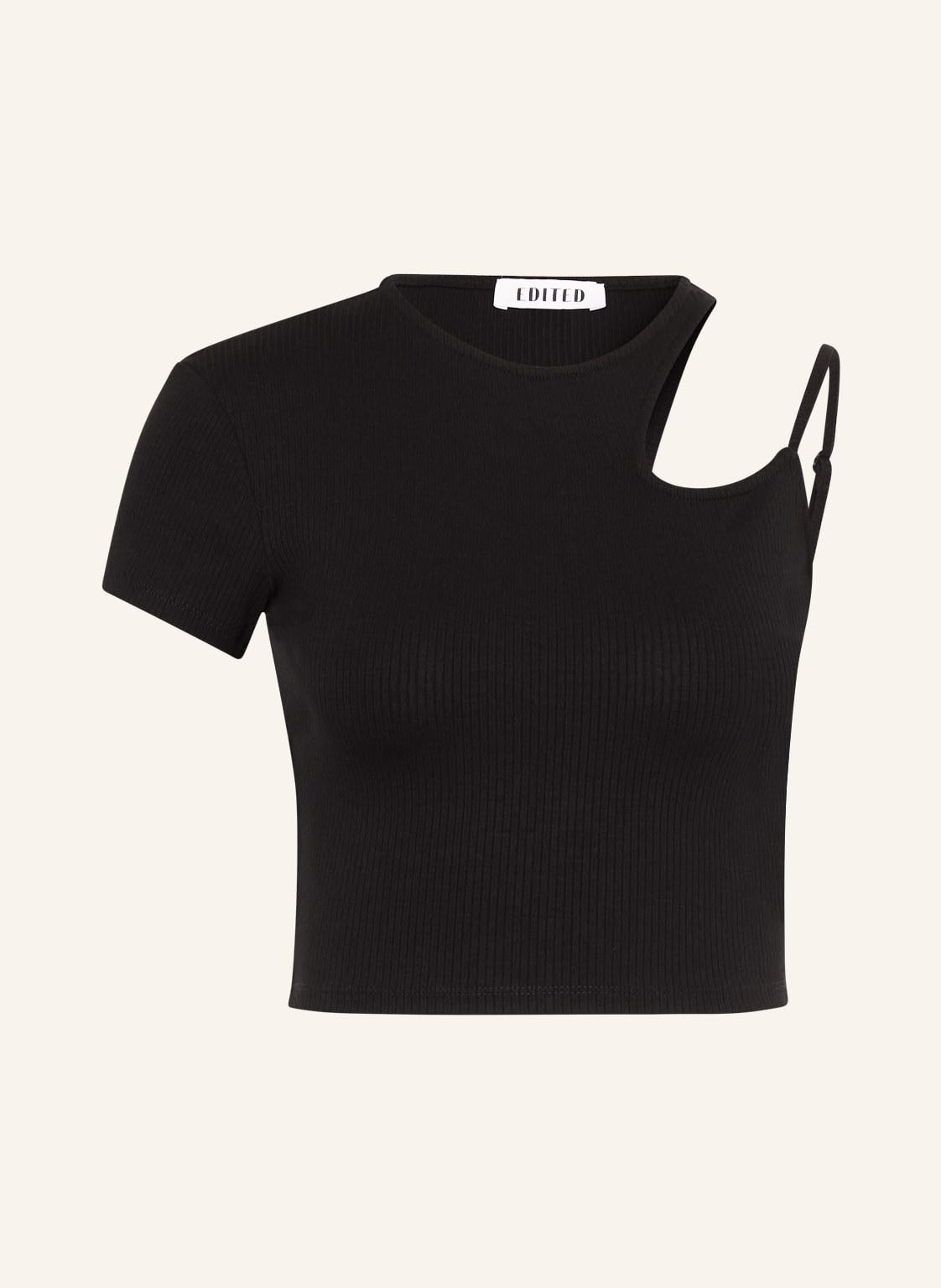 Image of Edited Cold-Shoulder-Shirt Metta schwarz