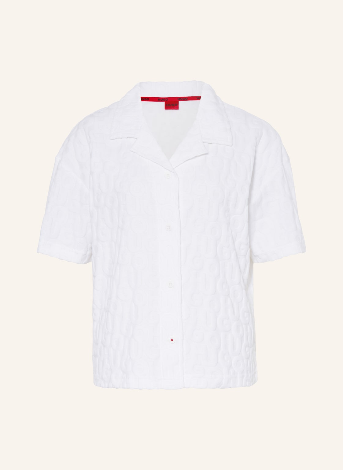 Image of Hugo Lounge-Shirt Terry weiss
