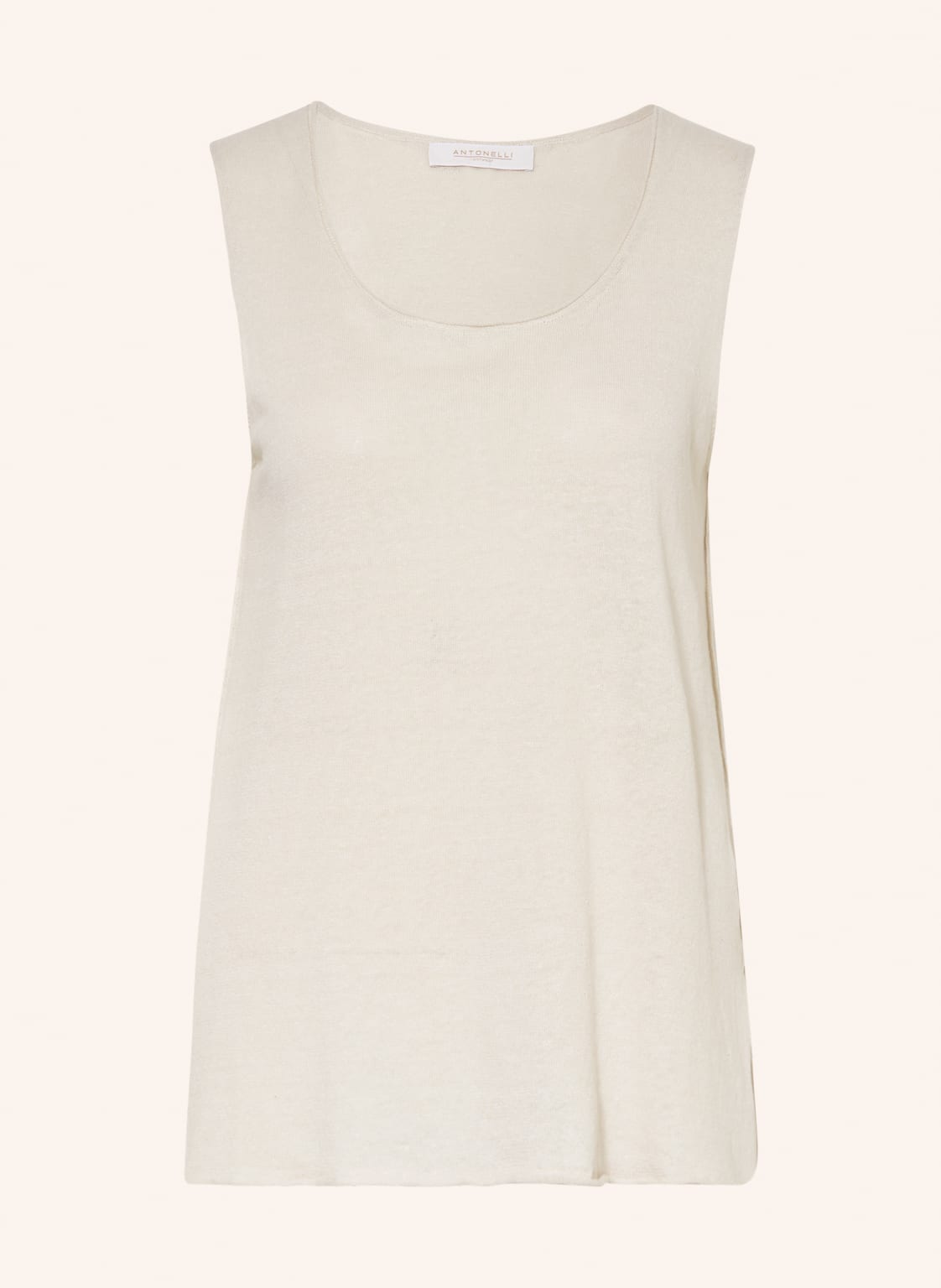 Image of Antonelli Firenze Stricktop Mit Leinen beige