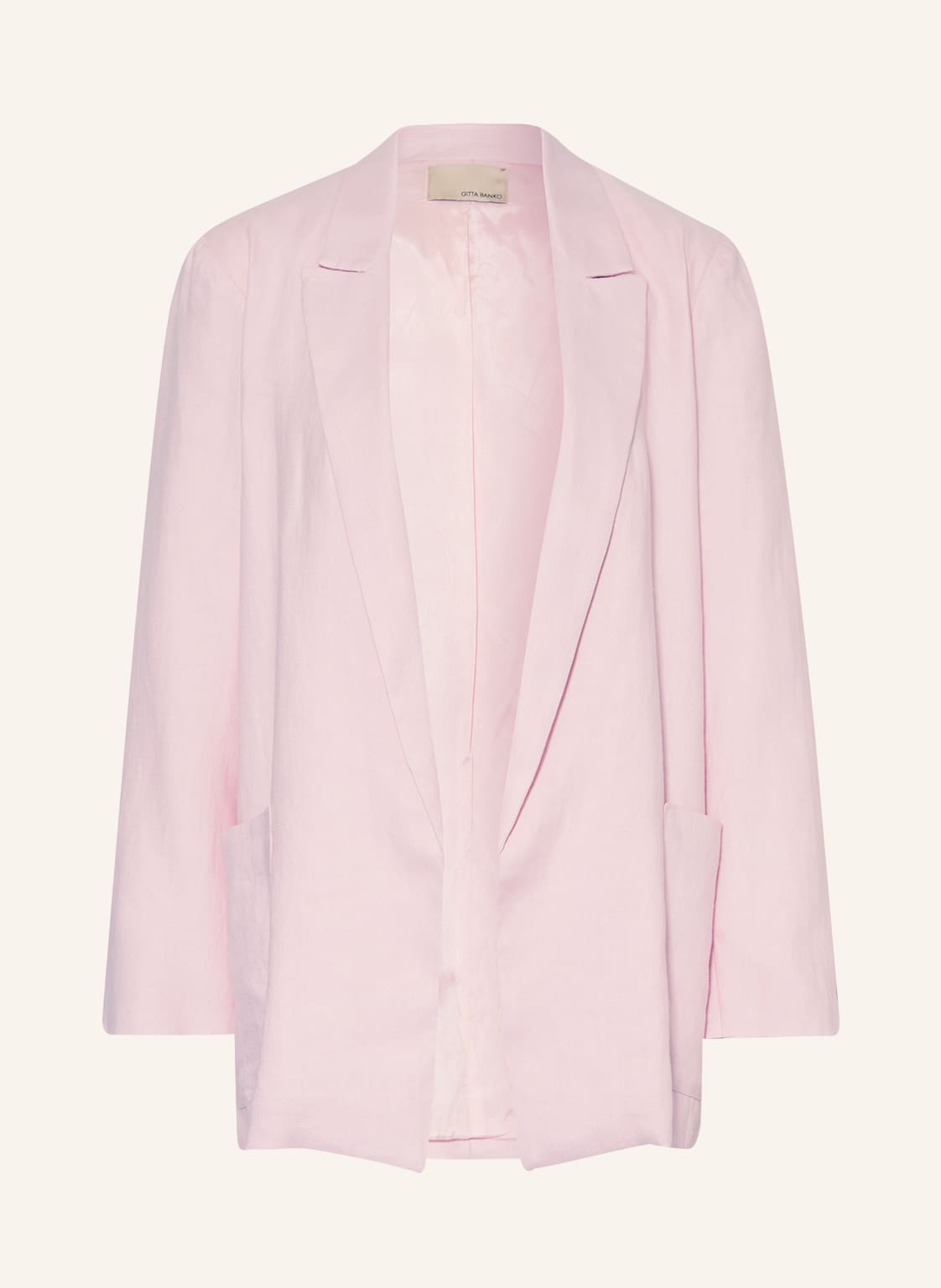 Image of Gitta Banko Longblazer Ambra Aus Leinen rosa