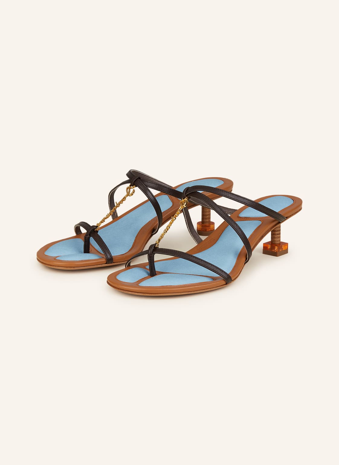 Image of Jacquemus Mules Les Sandales Basses Pralu braun