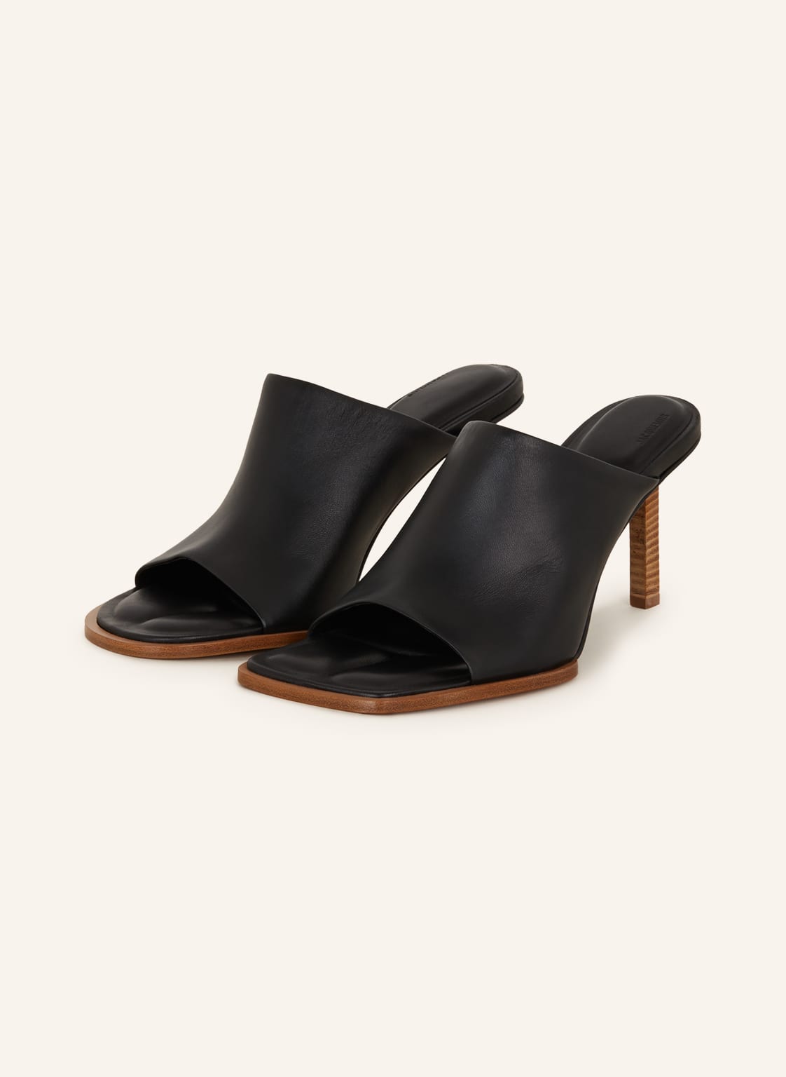 Image of Jacquemus Mules Les Mules Rond schwarz