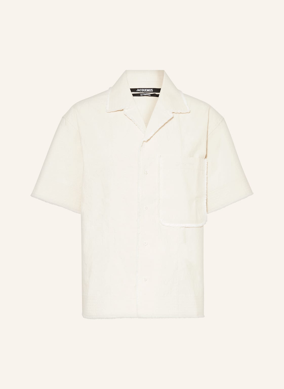 Image of Jacquemus Resorthemd La Chemise Artichaut Comfort Fit weiss
