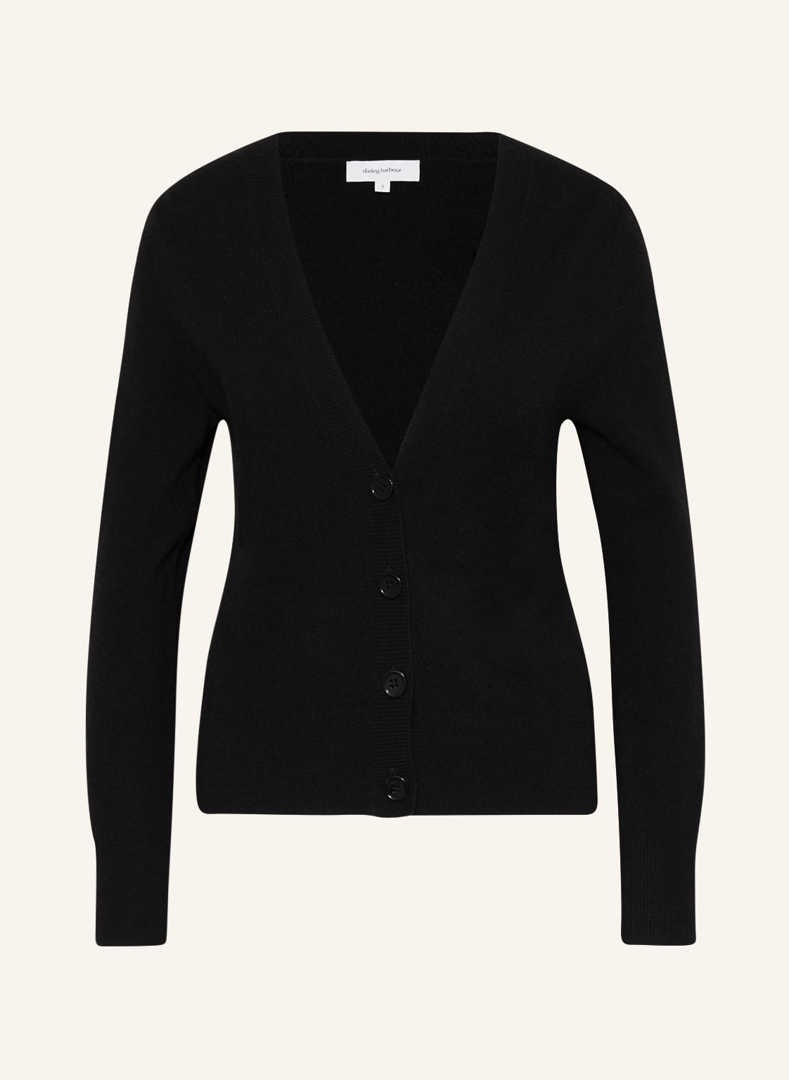 Image of Darling Harbour Strickjacke Aus Cashmere schwarz