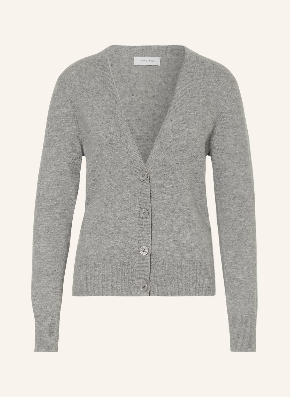 Image of Darling Harbour Strickjacke Aus Cashmere grau