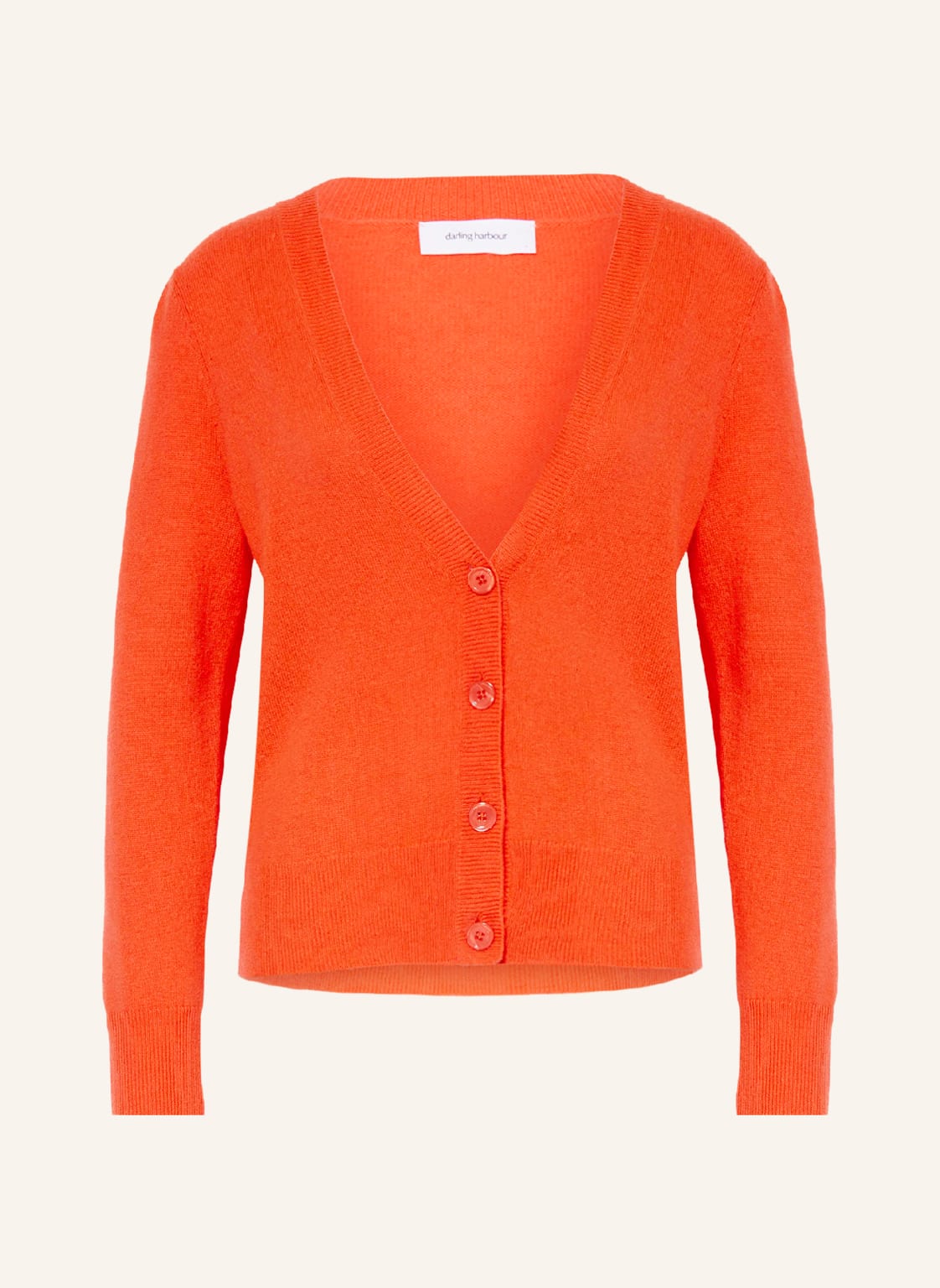 Image of Darling Harbour Strickjacke Aus Cashmere rot